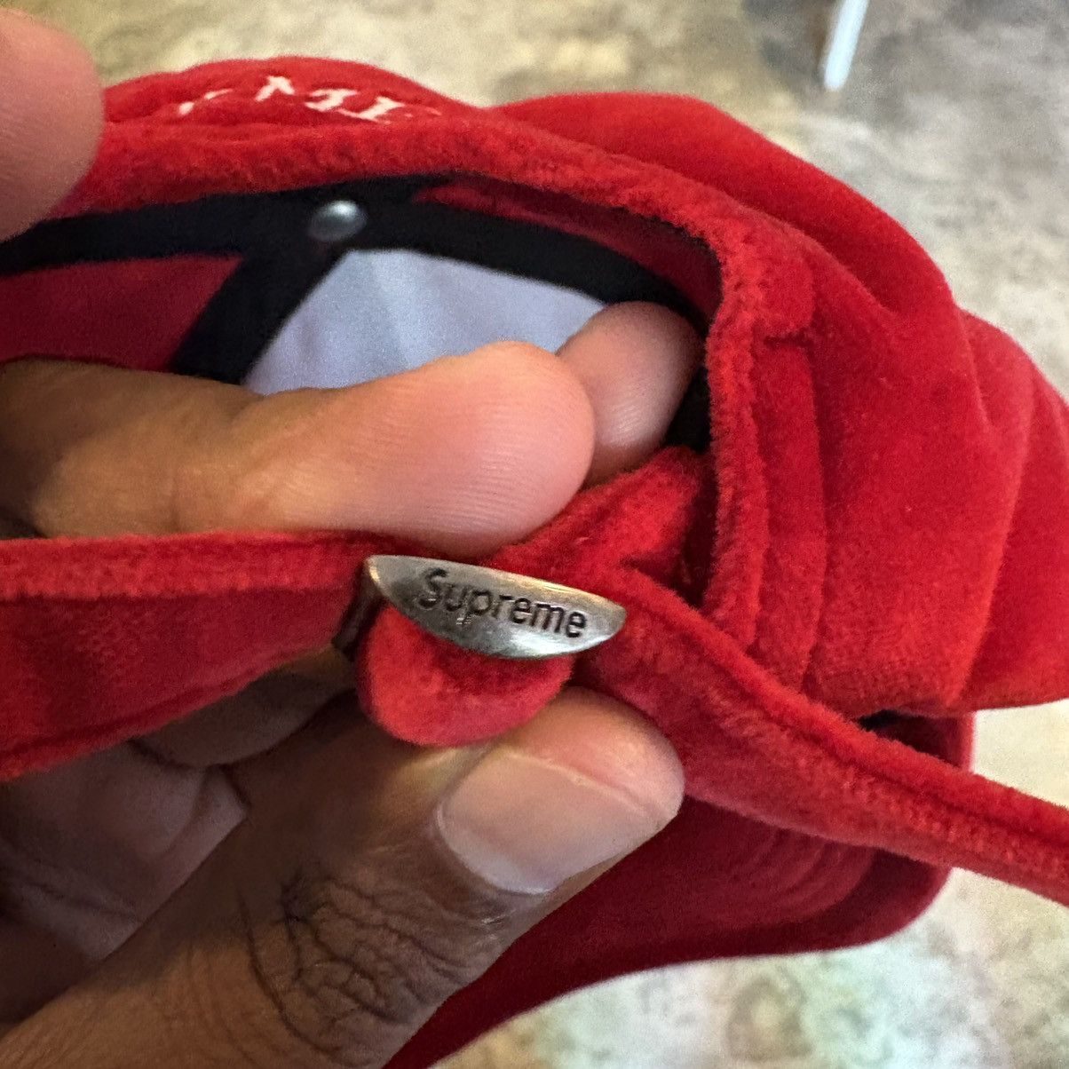 Supreme Supreme S Logo Velvet Cap Size ONE SIZE - 3 Thumbnail