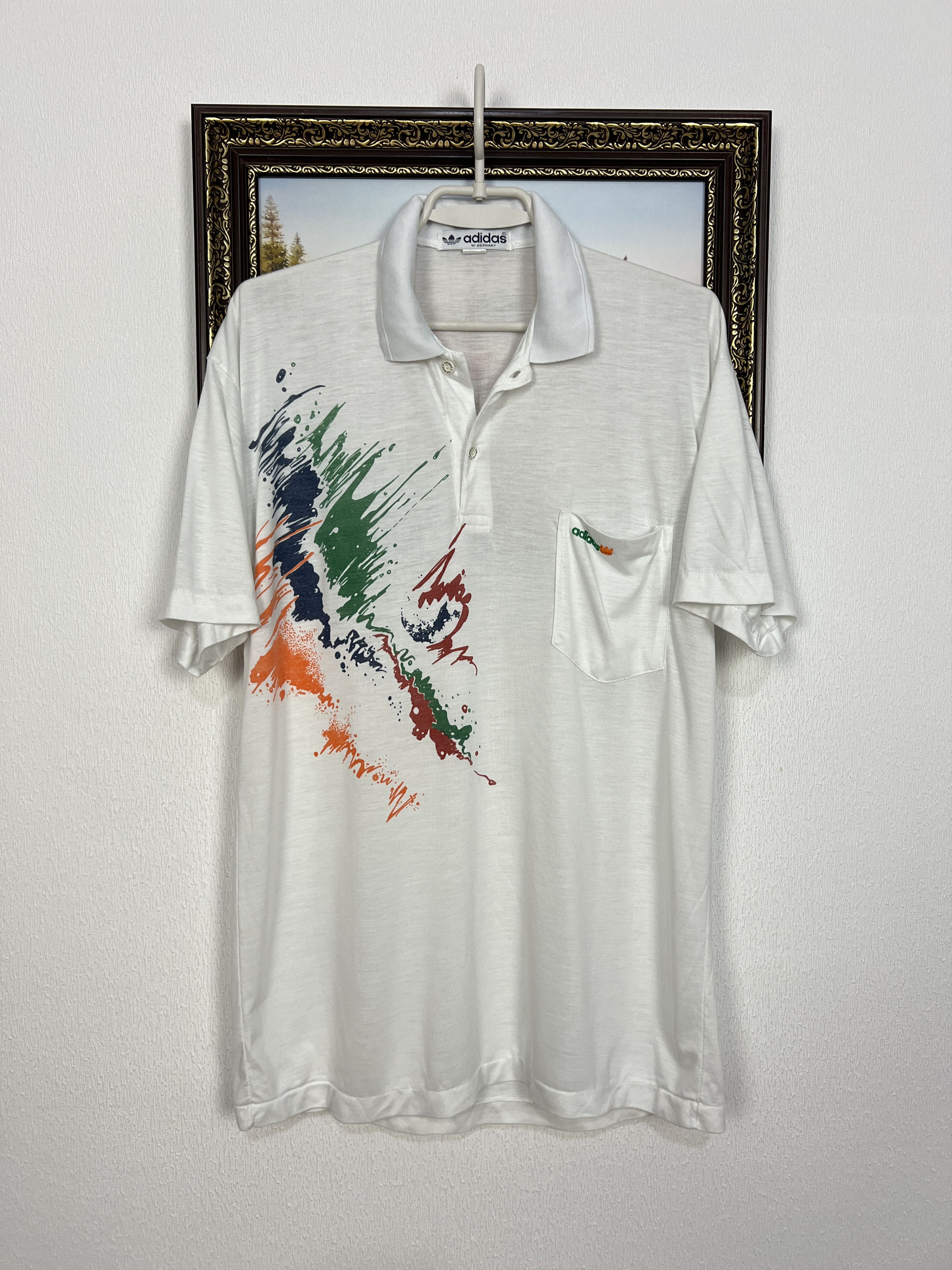 Adidas Vintage 80's Edberg Lendl Agassi Tennis Polo Shirt Jersey Size US L / EU 52-54 / 3 - 1 Thumbnail