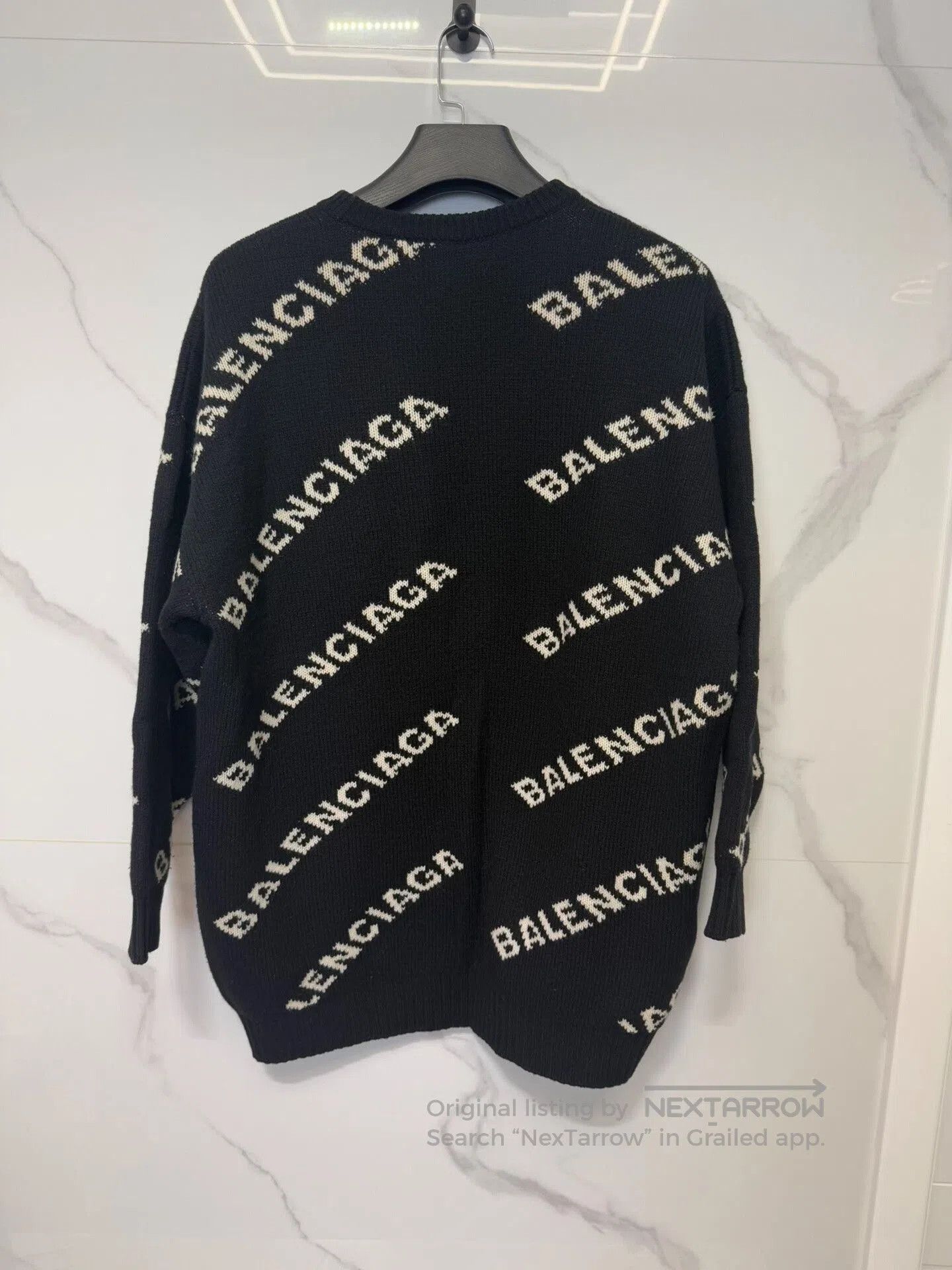 Balenciaga balenciaga black logo knit sweater. Size US L / EU 52-54 / 3 - 2 Thumbnail