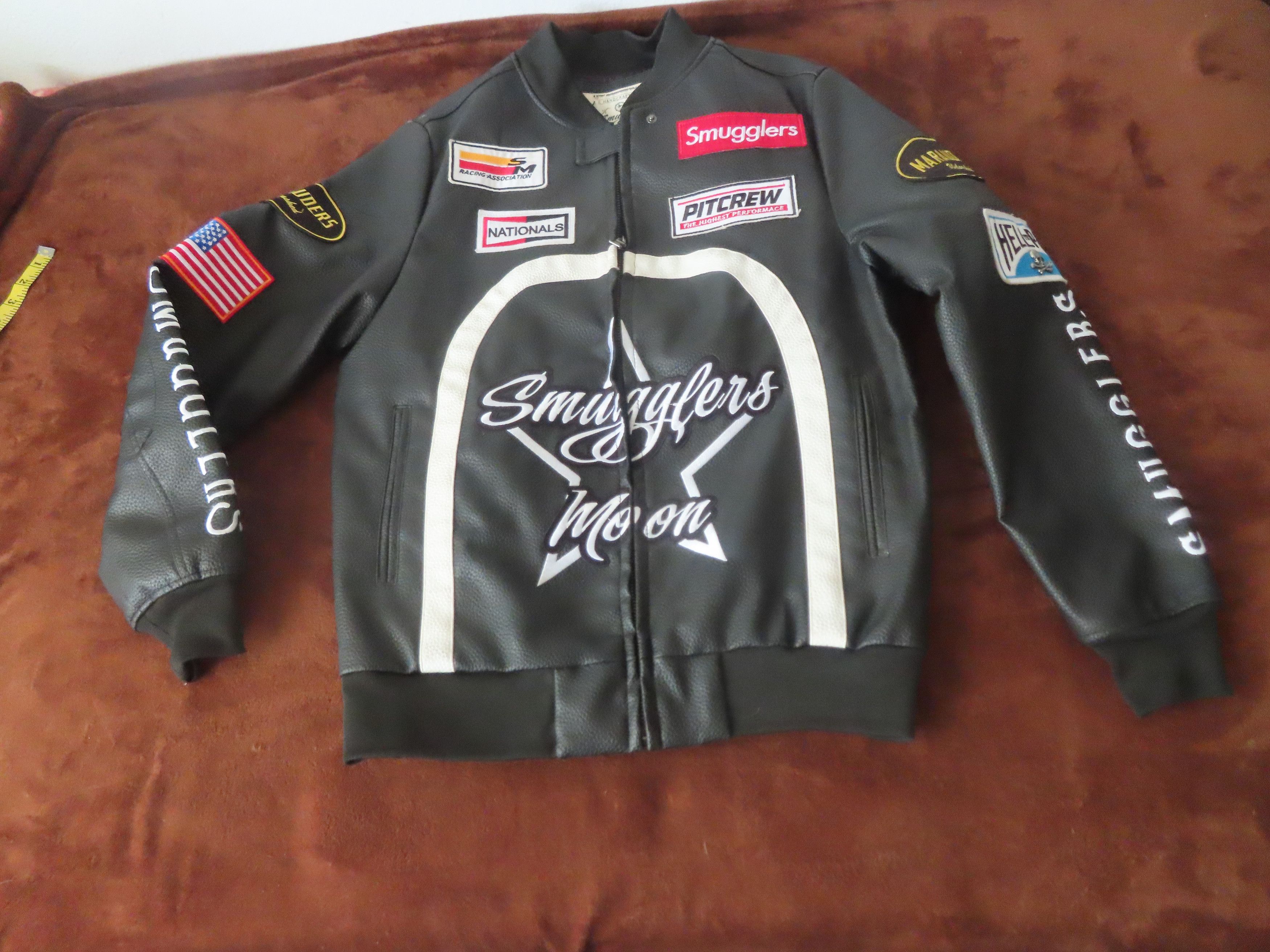 Designer SMUGGLERS MOON 1920 HANDCRAFTED FAUX LEATHER JACKET Size US L / EU 52-54 / 3 - 1 Thumbnail