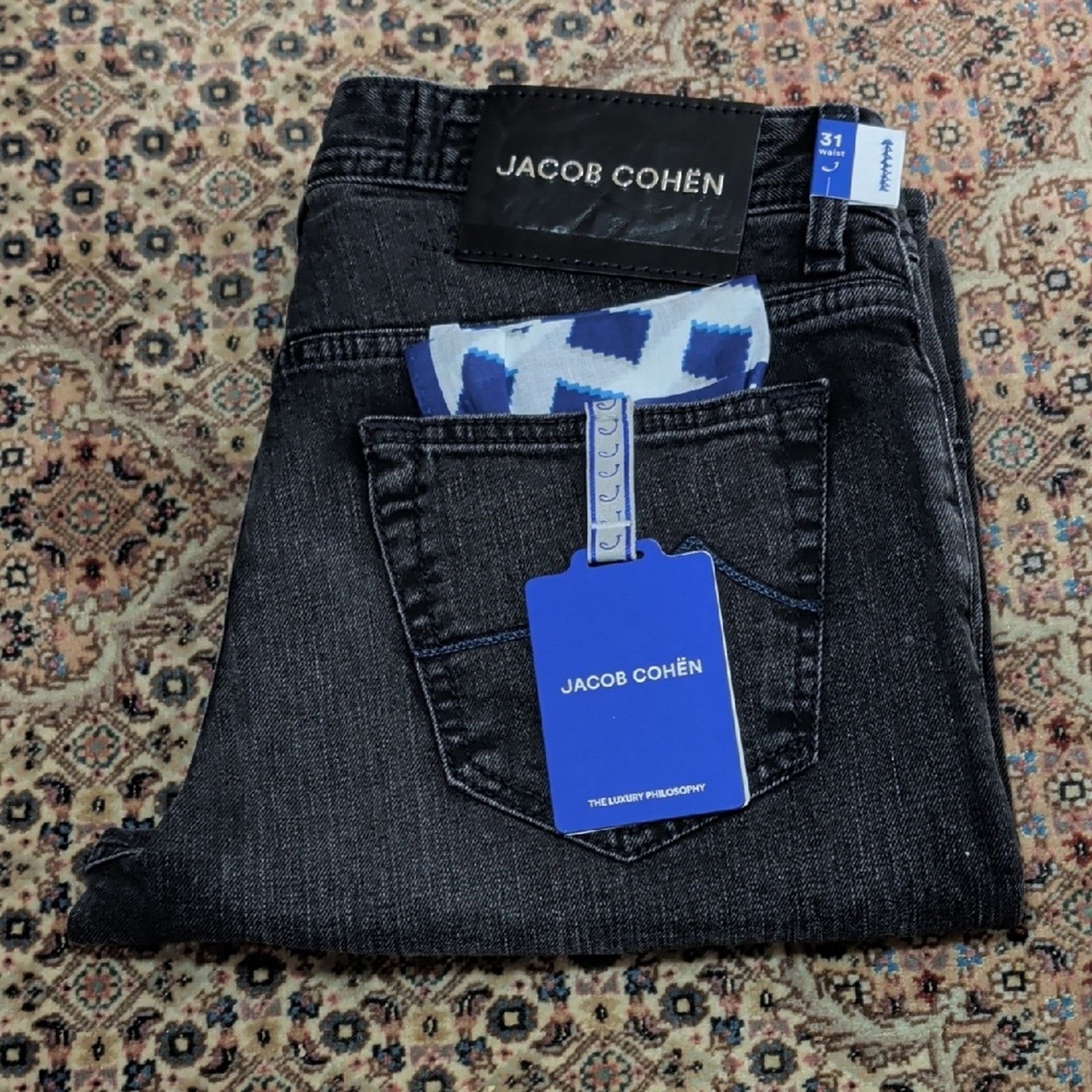 Jacob Cohen Jacob Cohen Men's Dark Gray Slim Jeans Size 30 Size US 30 / EU 46 - 1 Thumbnail