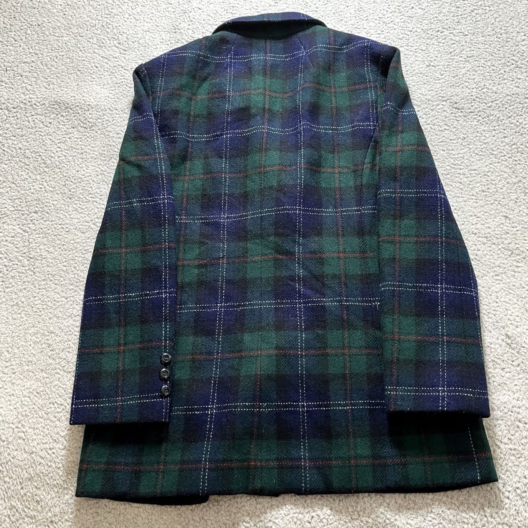 Pendleton Pendleton Blazer Women 14 Green Plaid Wool 70s Vintage Preppy Jacket Three-Button Three-Button Front Size XL / US 12-14 / IT 48-50 - 5 Thumbnail