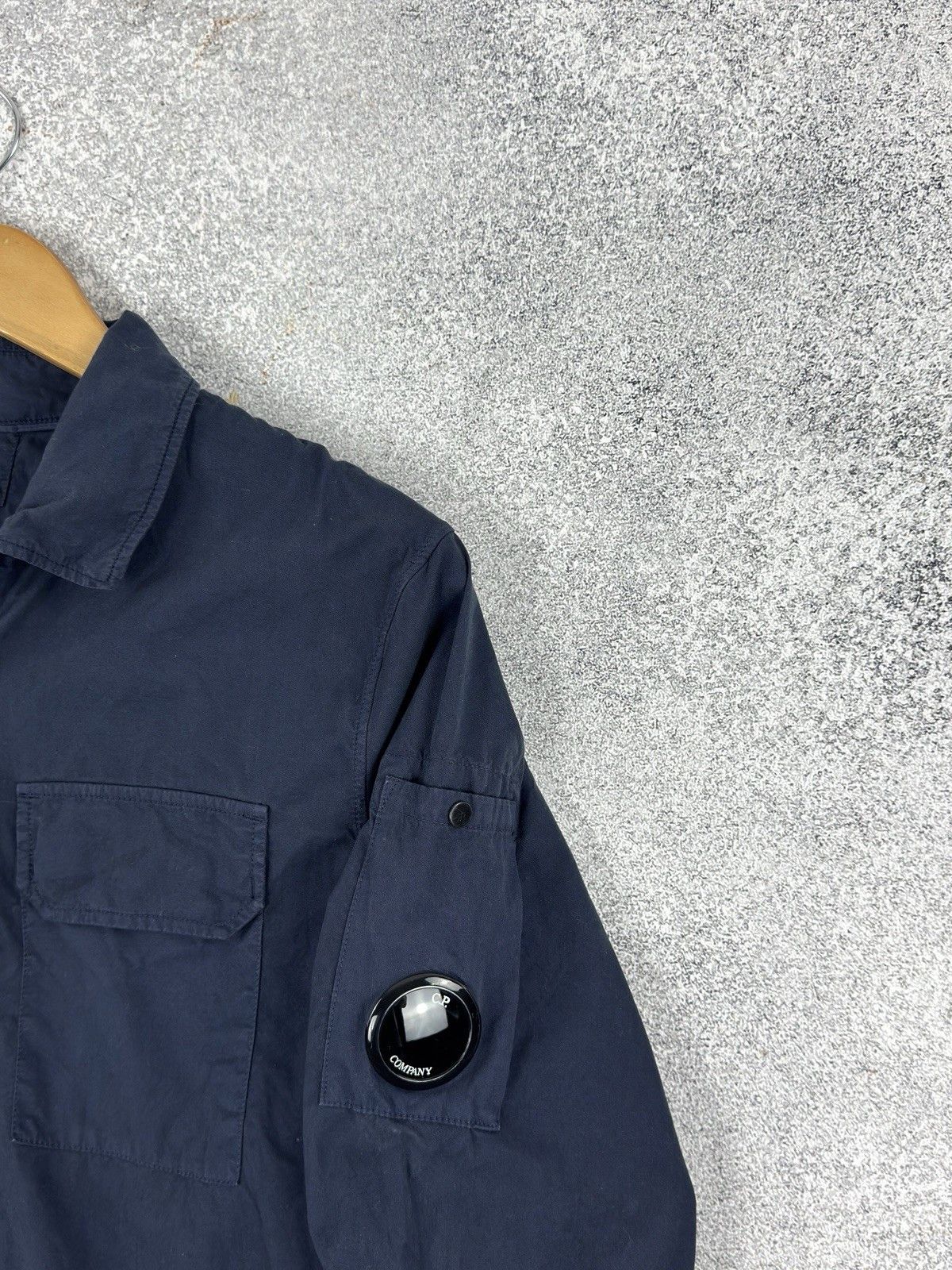 C.P. Company C.P. Company Emerized Gabardine Zipper Navy Shirt Jacket Size US S / EU 44-46 / 1 - 3 Thumbnail