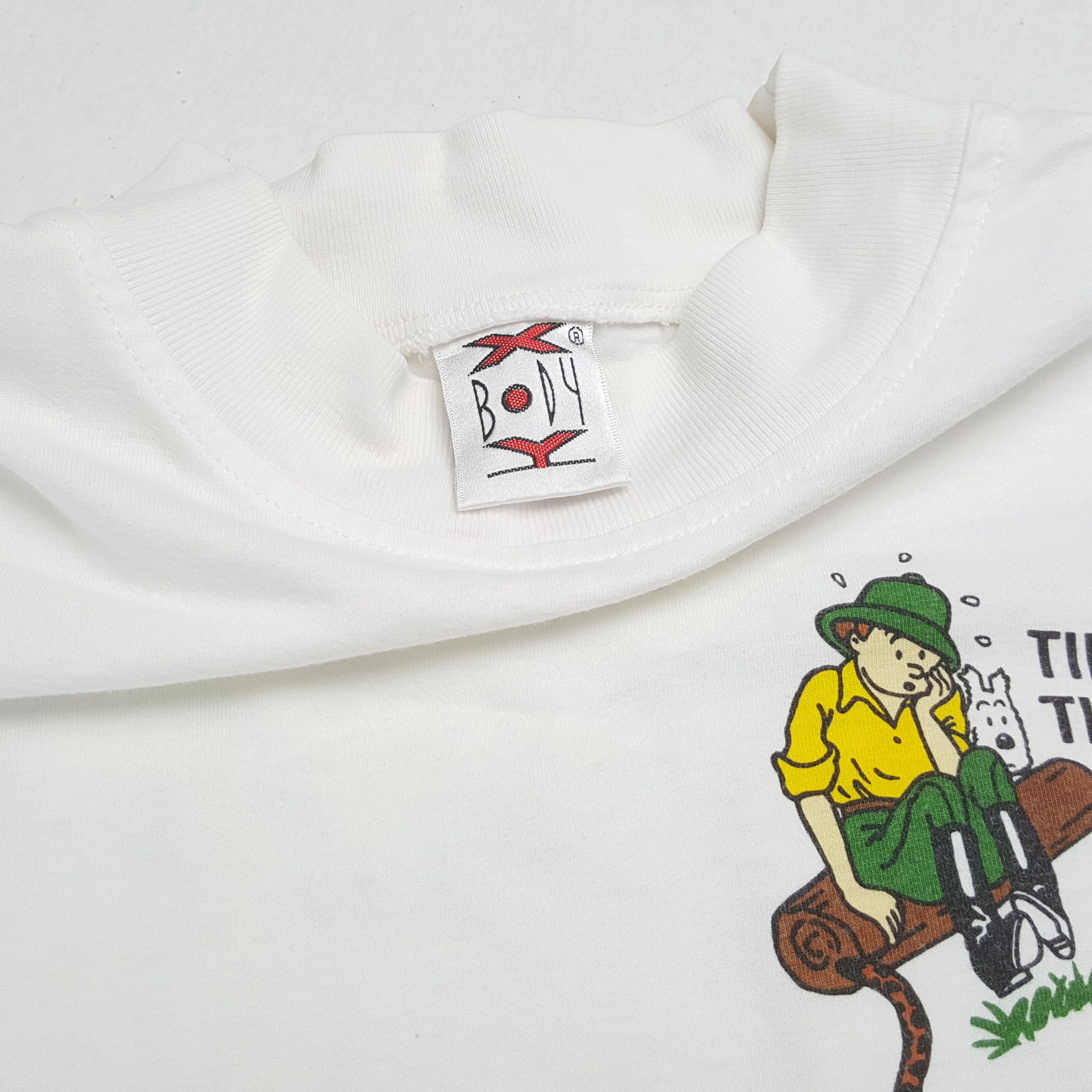 Vintage Vintage TINTIN IN THE CONGO American Cartoon Movie T-Shirts Size US L / EU 52-54 / 3 - 10 Thumbnail