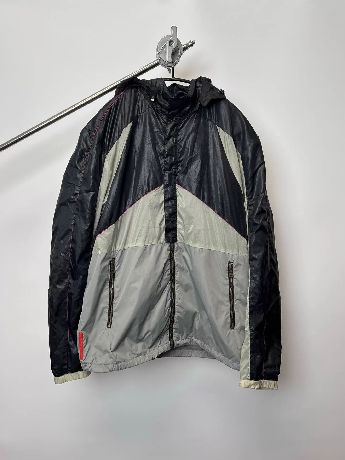 Prada Multi-Color Hooded Light Jacket, Size L Size US L / EU 52-54 / 3 - 1 Thumbnail