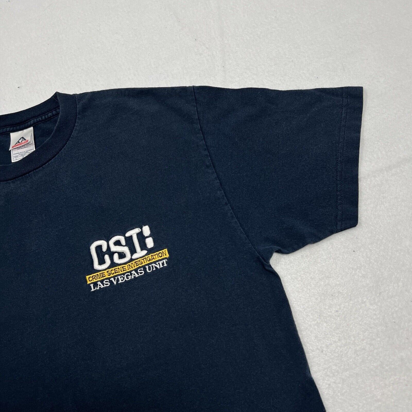 Alstyle Vintage AlStyle Large CSI Las Vegas Embroidered Blue T Shirt Size US L / EU 52-54 / 3 - 5 Thumbnail