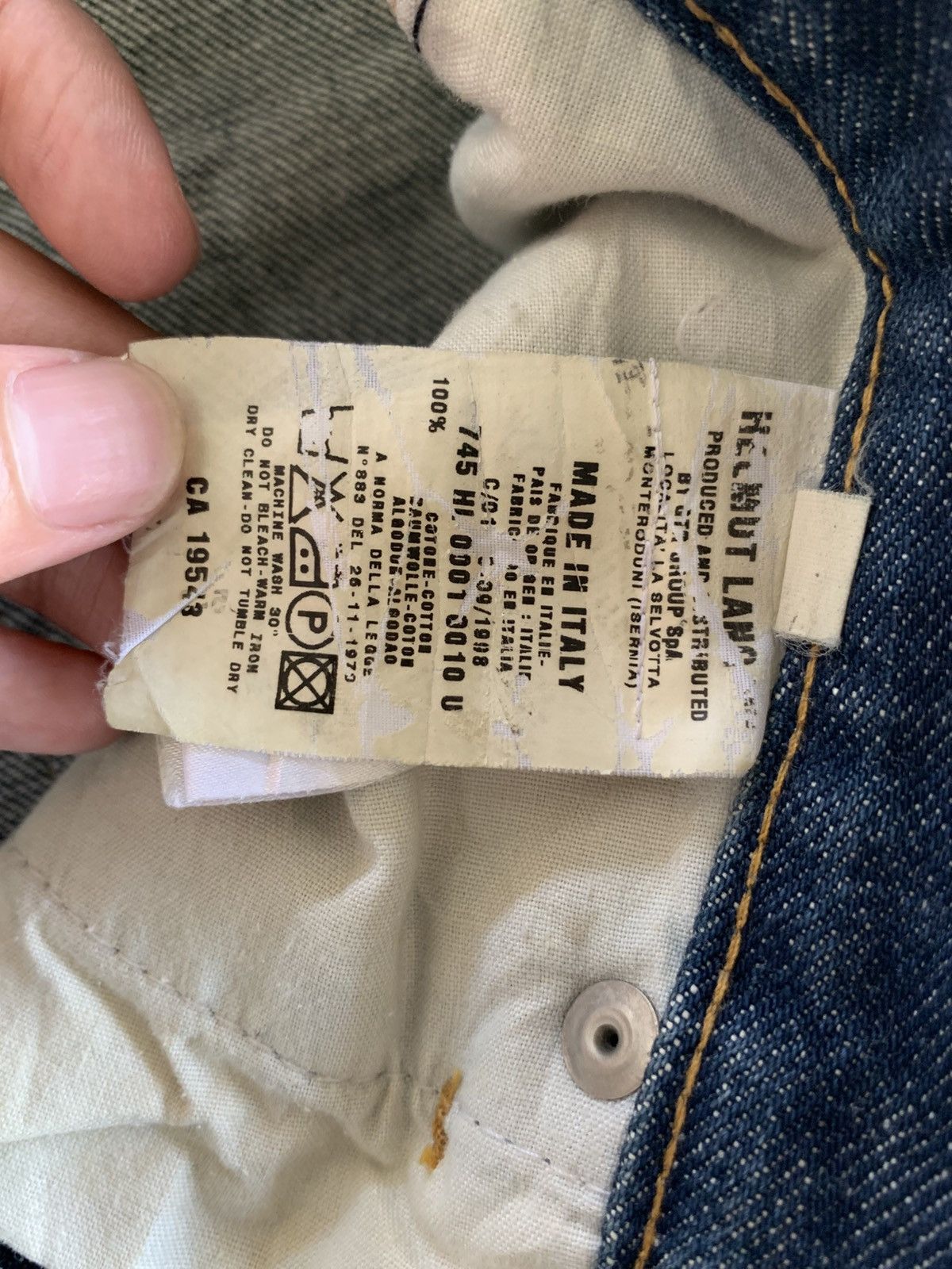 Helmut Lang HELMUT LANG BUTTON FLY CLASSIC DENIM JEANS Size US 29 - 12 Thumbnail