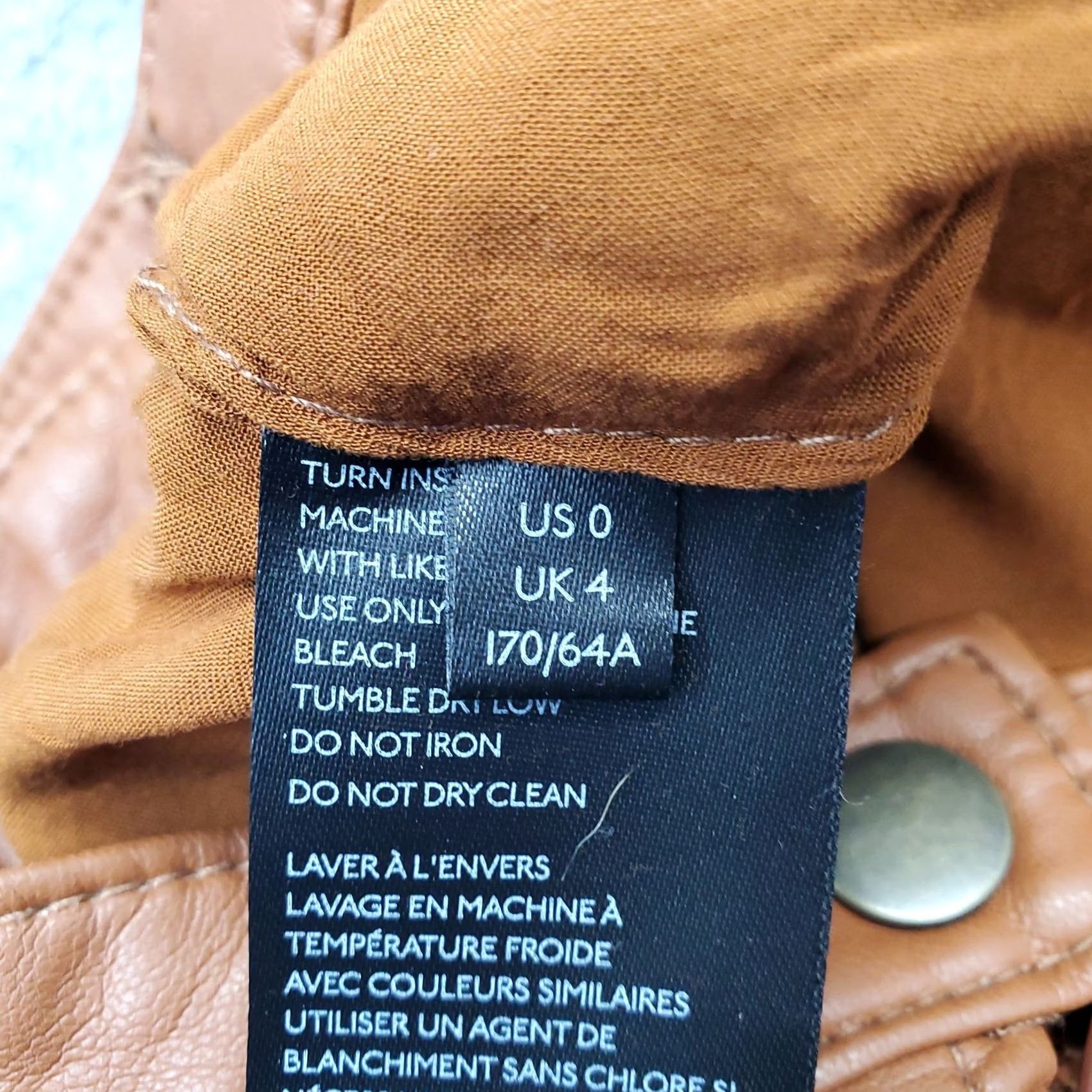 Free People Free People Skirt Women Size 0 Mini Faux Leather Lined Zip Slit Tan Brown 90s? Size 25" / US 0 / IT 36 - 6 Thumbnail