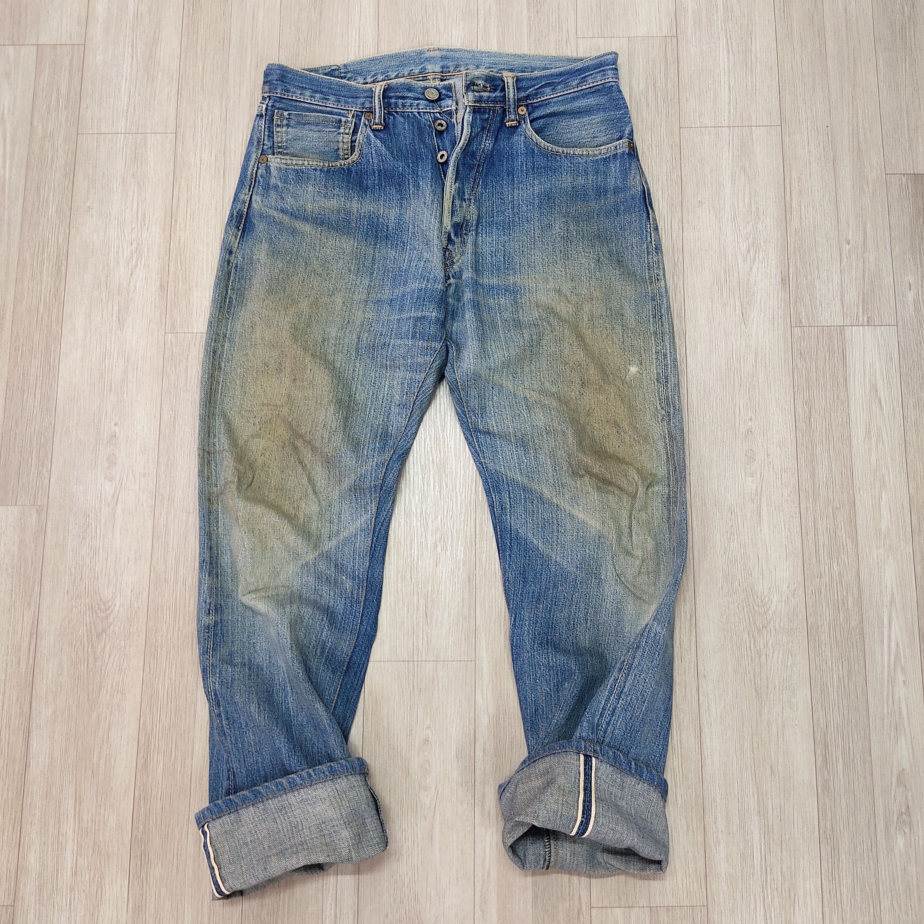Japanese Brand Vintage Cloze Jeans Distressed Selvedge Denim Pants Size US 32 / EU 48 - 3 Thumbnail