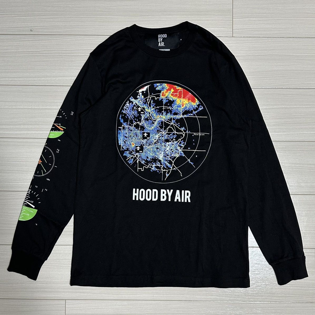 image of Anonymous Club x Hood By Air Long Sleeve in Black, Men's (Size Medium)