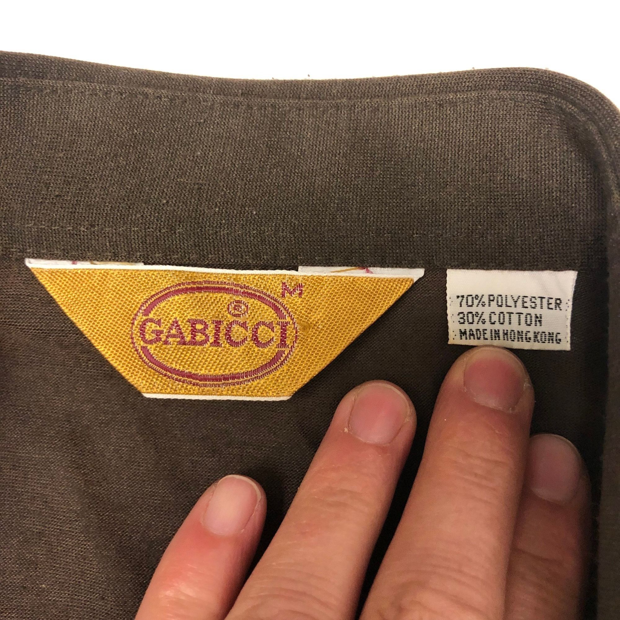 Gabicci Vtg Gabicci Brown Military Trim RETRO Polo Preppy Shirt Size US M / EU 48-50 / 2 - 6 Thumbnail
