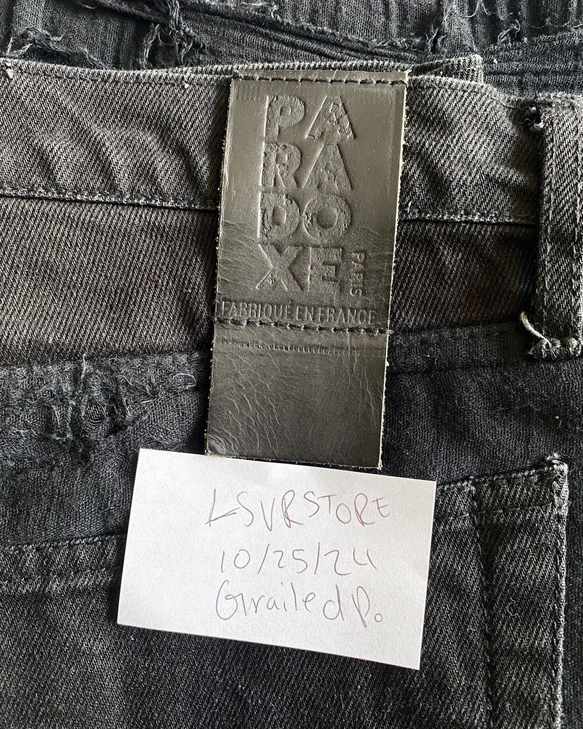 Paradoxe Paris Paradoxe Paris x Nubian Tokyo Ex Repair Baggy Denim 32 USED Size US 32 / EU 48 - 4 Thumbnail