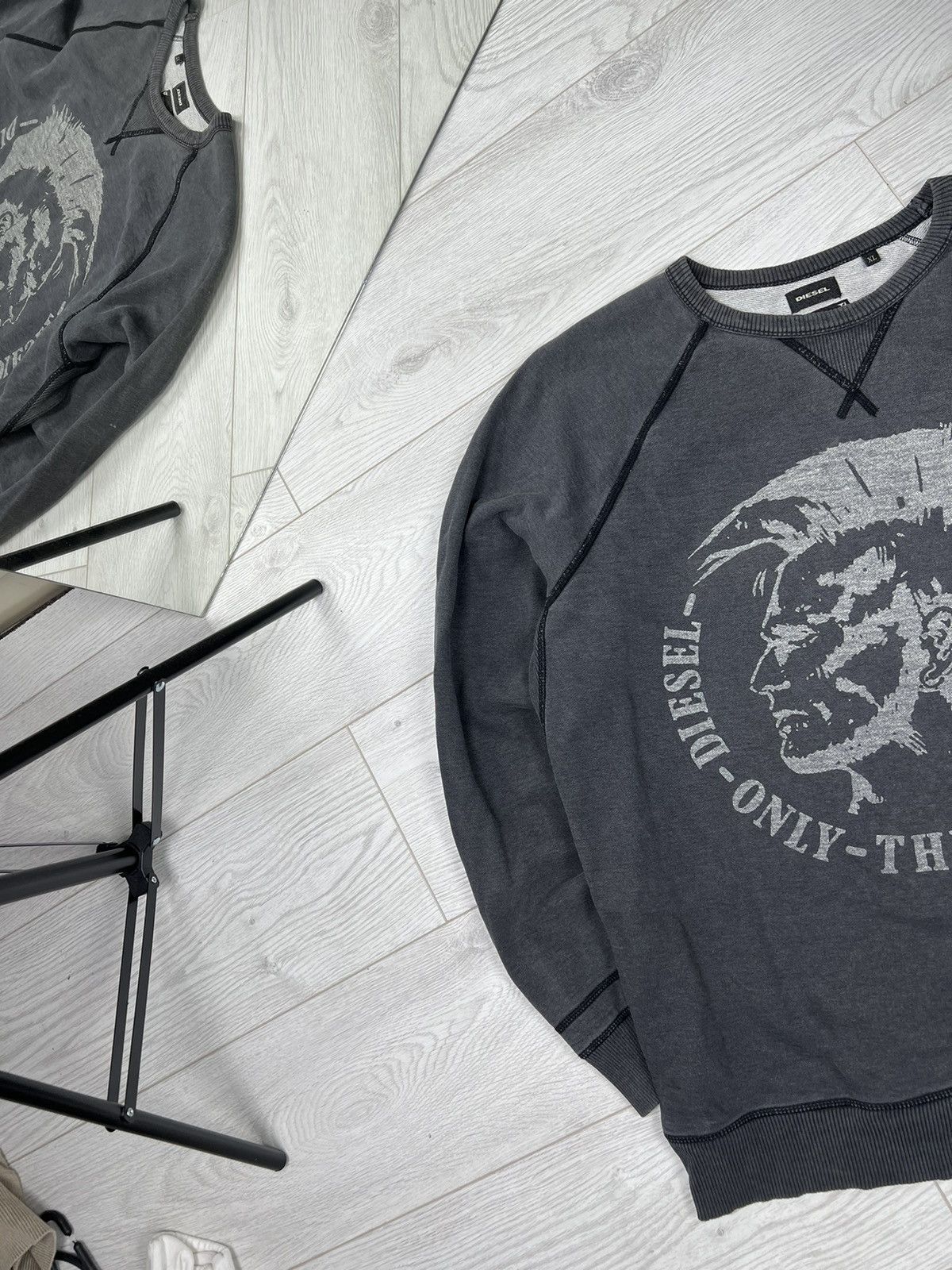 Diesel × Vintage Vintage Y2K Diesel Opium Big Logo Crewneck Sweatshirt Size US XL / EU 56 / 4 - 4 Thumbnail