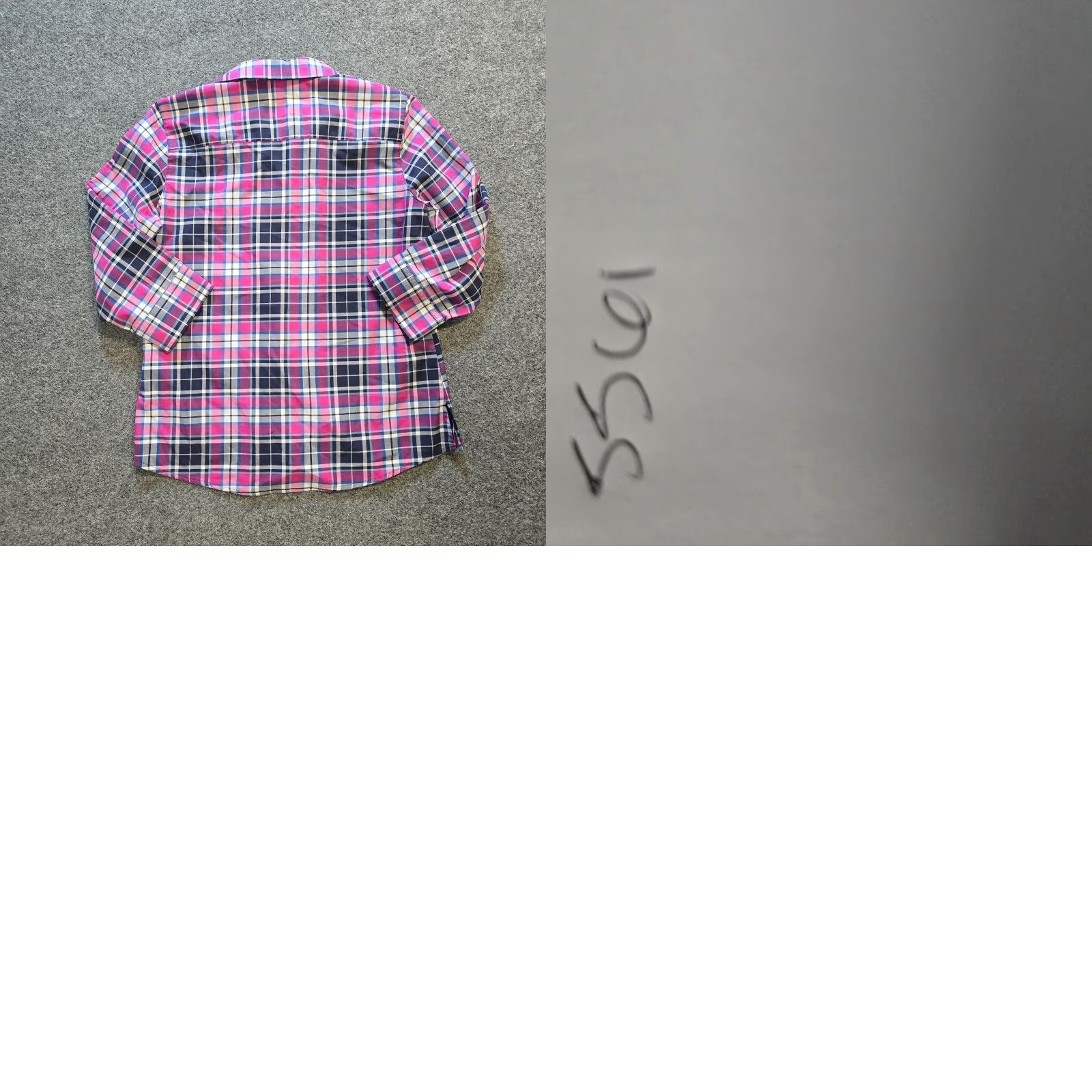 Vintage Foxcroft Top Pink Plaid Button Long Sleeve Wrinkle Free 8 Womens Blouse Casual Career Home Office Shirt Size M / US 6-8 / IT 42-44 - 8 Thumbnail