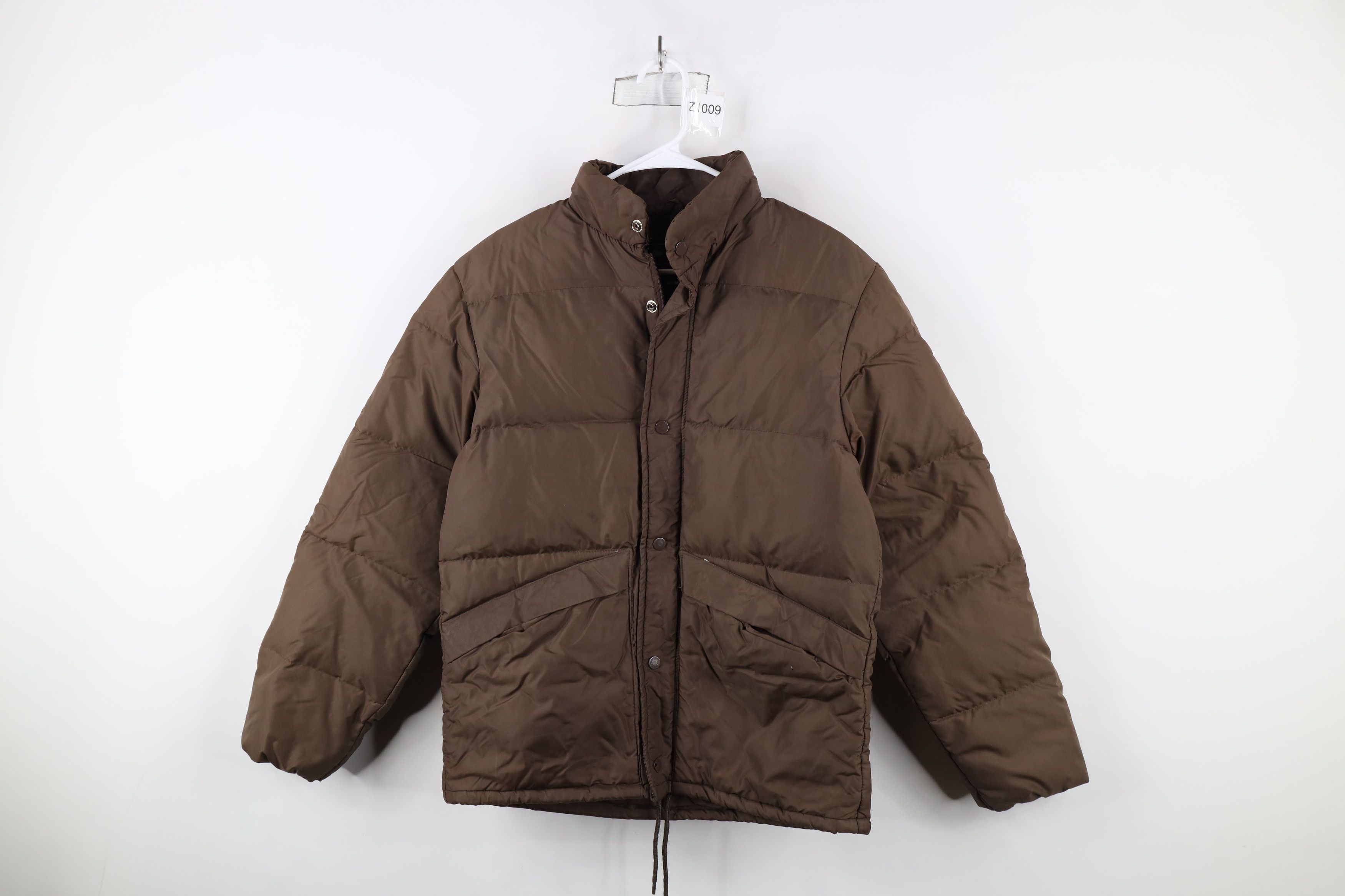 Vintage Vintage 70s Streetwear Duck Down Puffer Jacket Brown Size US S / EU 44-46 / 1 - 1 Thumbnail