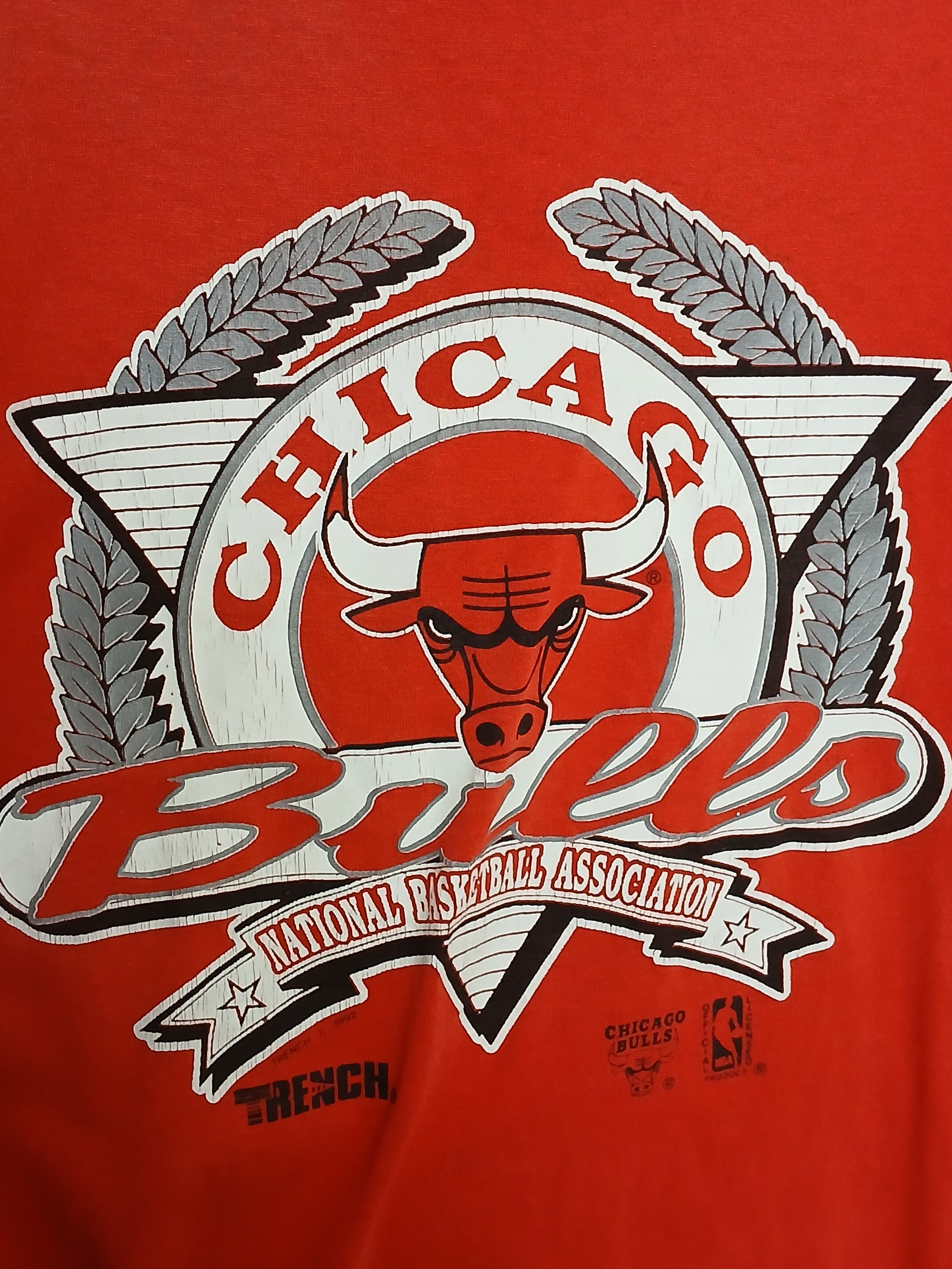 NBA Vintage 1992 NBA Chicago Bulls Basketball T-Shirt Size US L / EU 52-54 / 3 - 3 Thumbnail