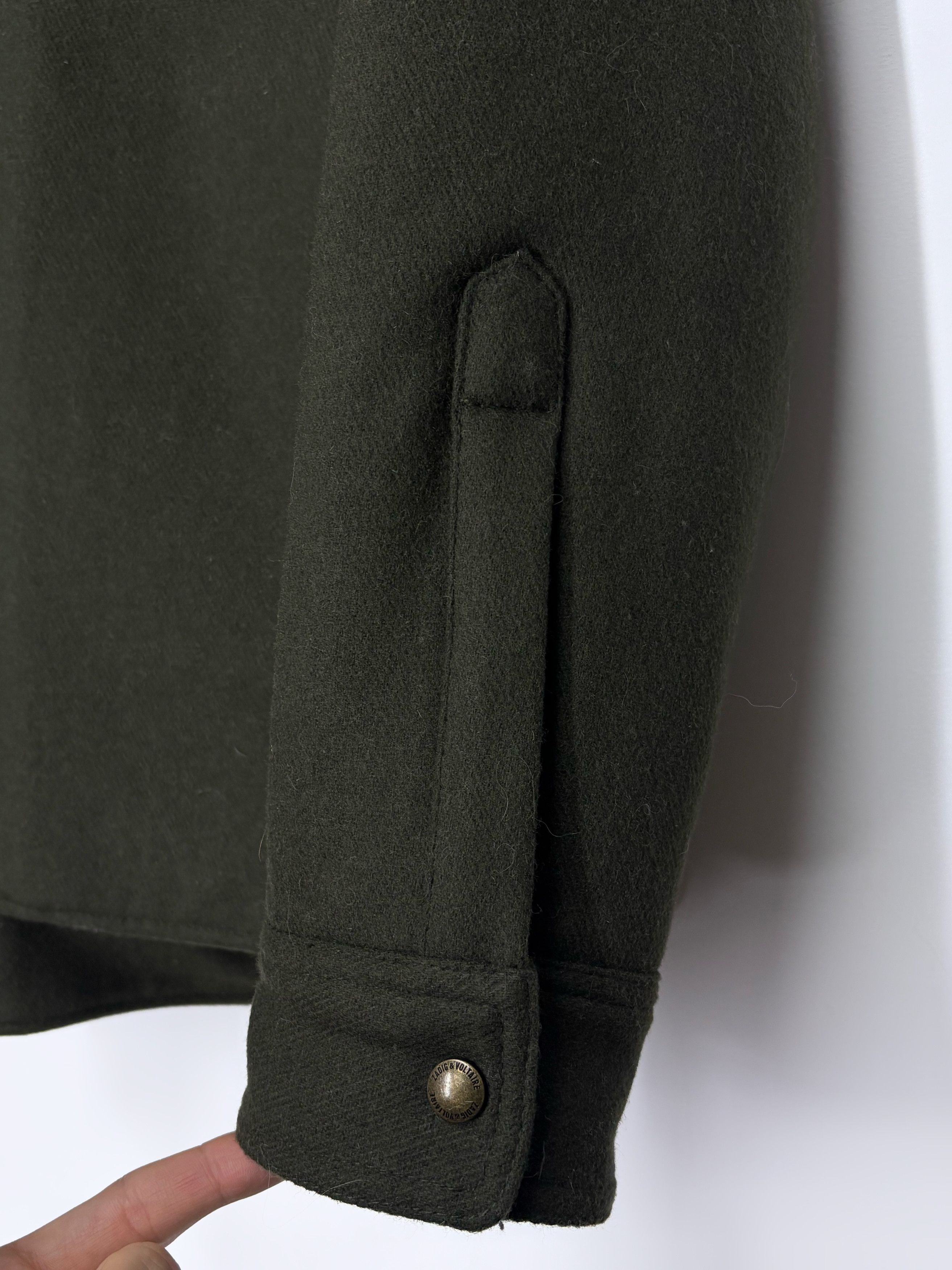 Zadig & Voltaire Zadig & Voltaire Paris Green Wool Button Up Worker Jacket Size US L / EU 52-54 / 3 - 5 Thumbnail