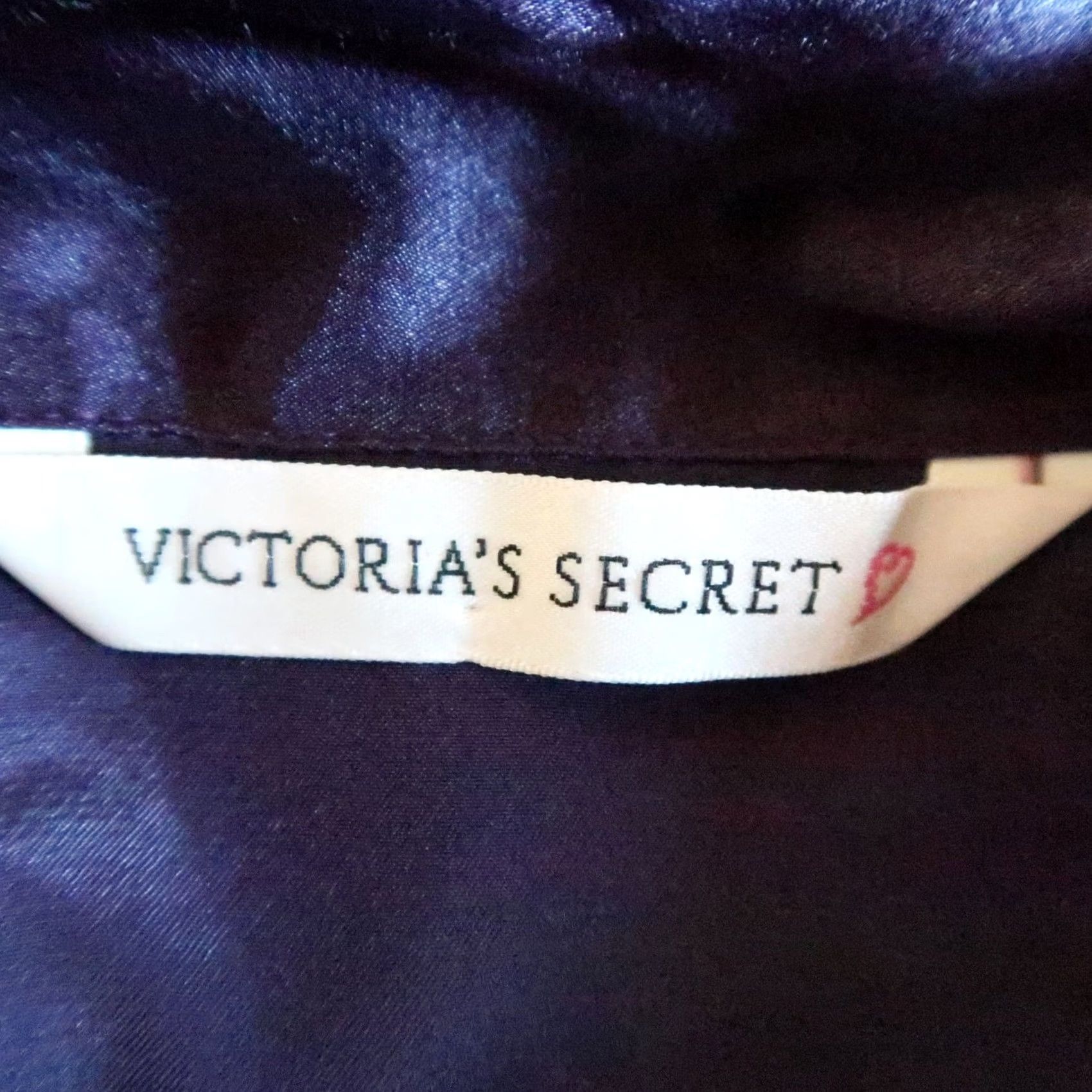 Victoria's Secret VINTAGE Victoria's Secret Dress Satin Purple Sleep Shirt 90s Long Sleeve M Womens Size M / US 6-8 / IT 42-44 - 5 Thumbnail