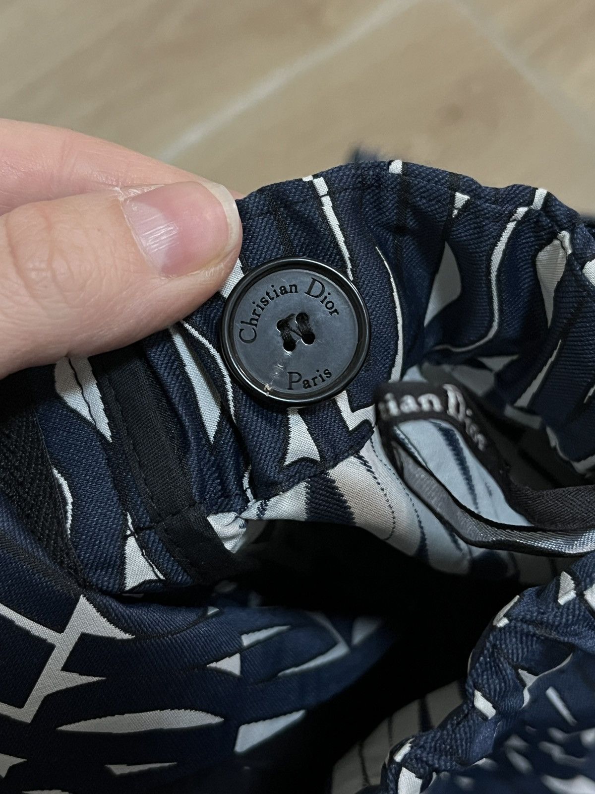Dior Miss Dior Technical Monogram Taffeta Jacquard Navy Motif Size 25" / US 0 / IT 36 - 14 Thumbnail