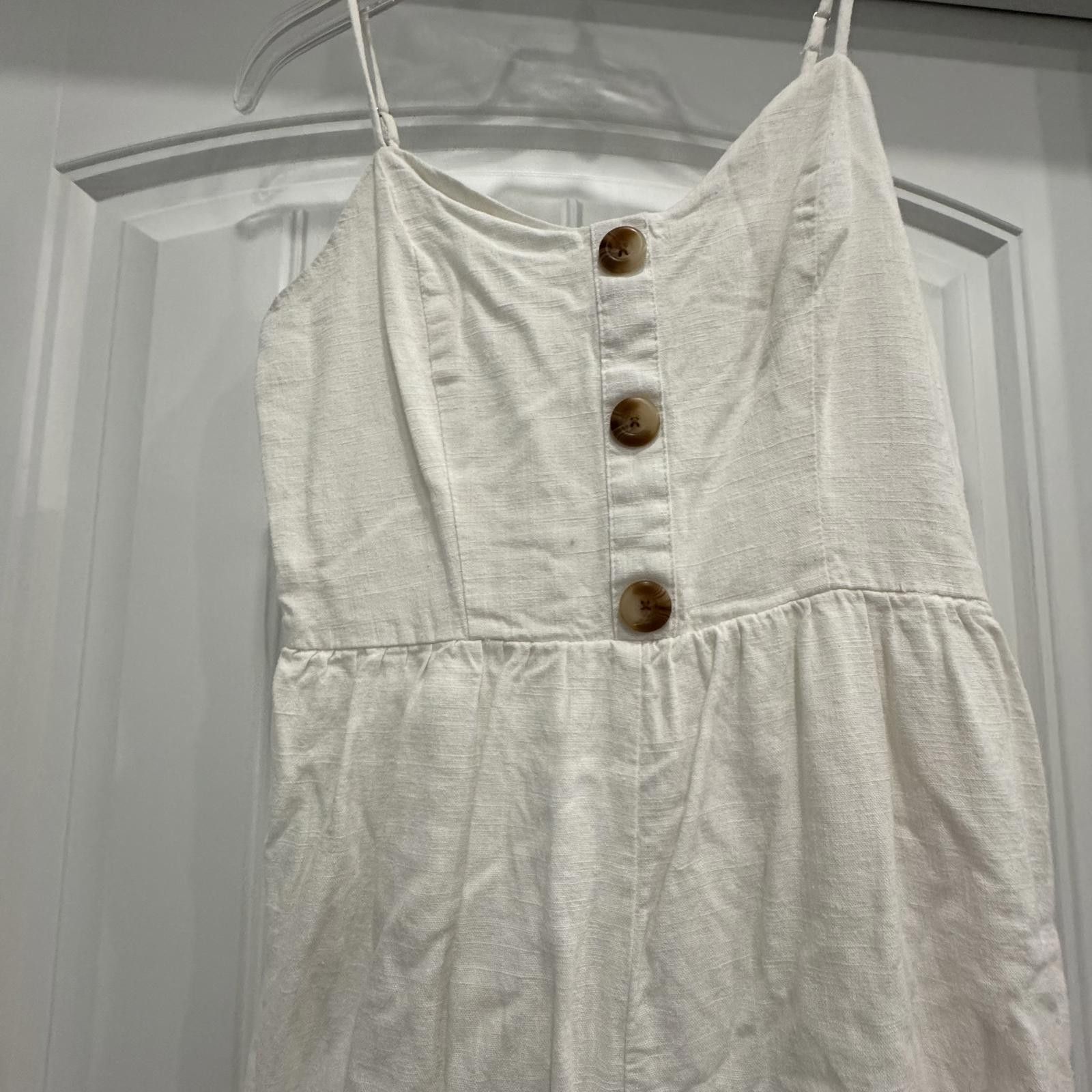 Other Copper Key Women's White Jumpsuit with Button Front XS Size 26" / US 2 / IT 38 - 2 Thumbnail