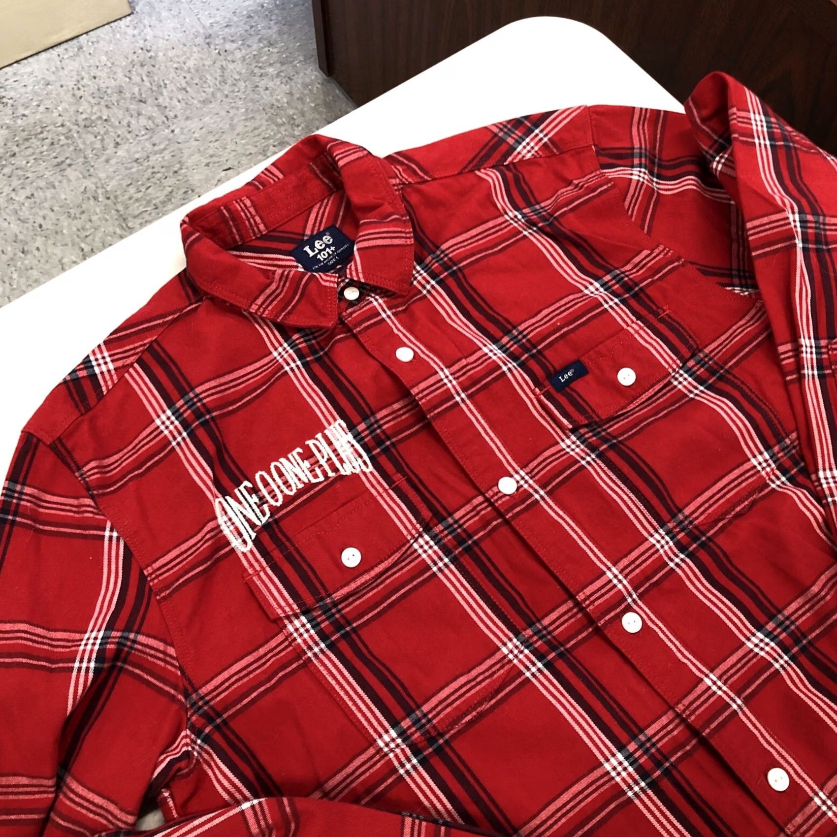 Lee VINTAGE Lee 101 Western Shirt Mens L Lava Red Plaid Embroidered Long Sleeve Button-Up Pockets Cad Western Theme Mens Size US L / EU 52-54 / 3 - 3 Thumbnail