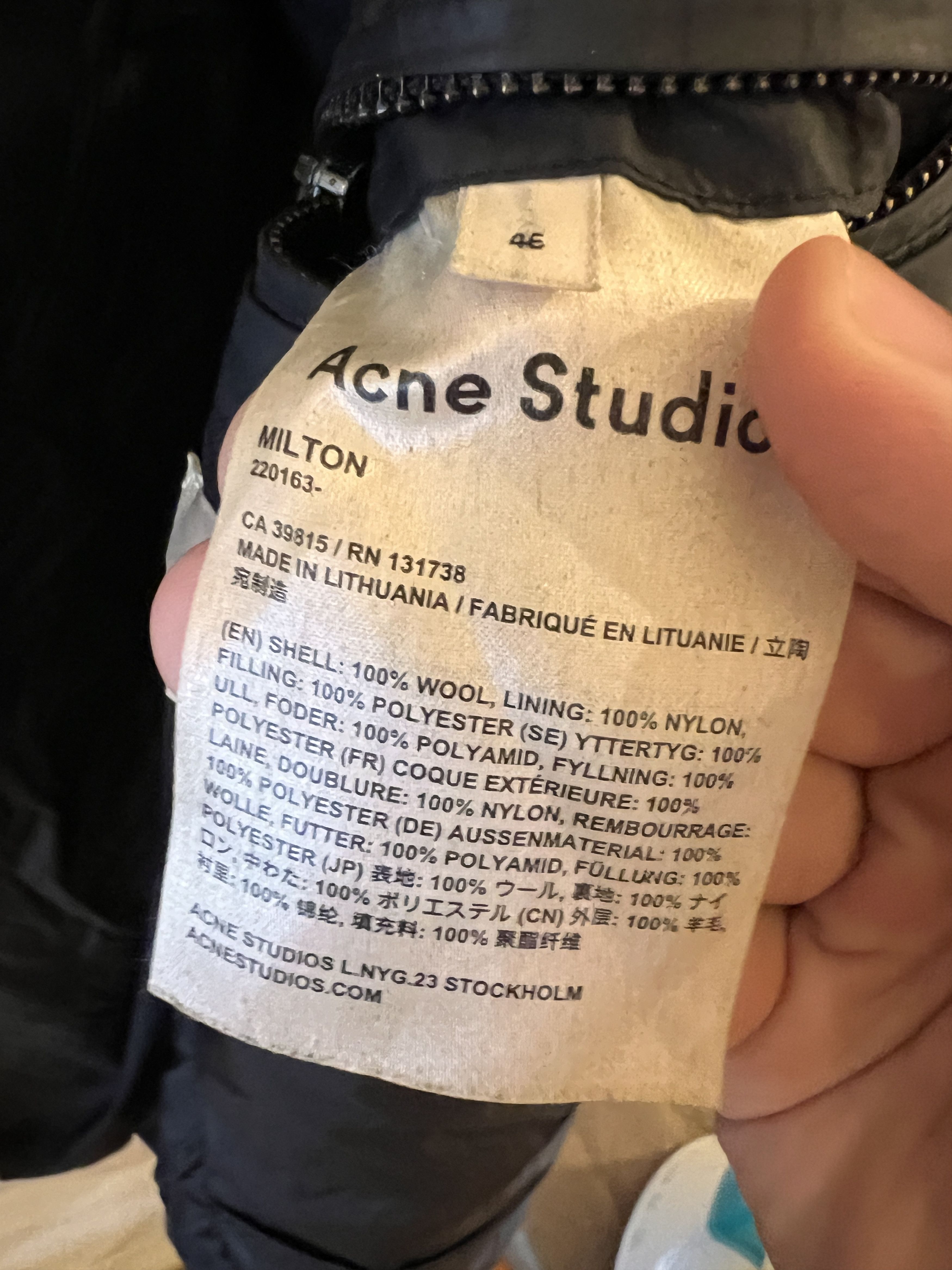 Acne Studios Milton Wool Coat Size US S / EU 44-46 / 1 - 7 Thumbnail