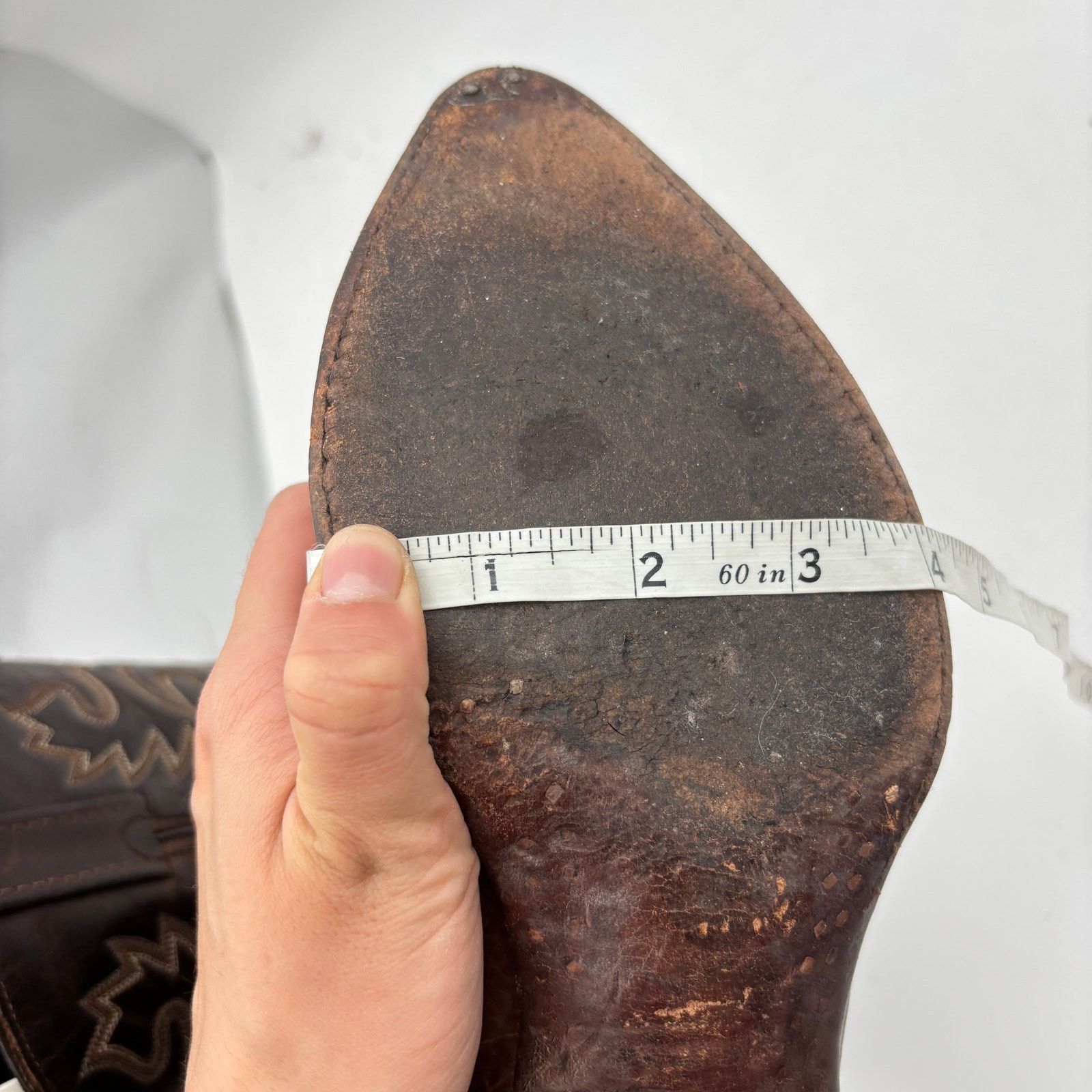 Vintage Vintage J. Chisholm Brown Leather Western Boots Men's 8.5D Size US 8.5 / EU 41-42 - 11 Thumbnail