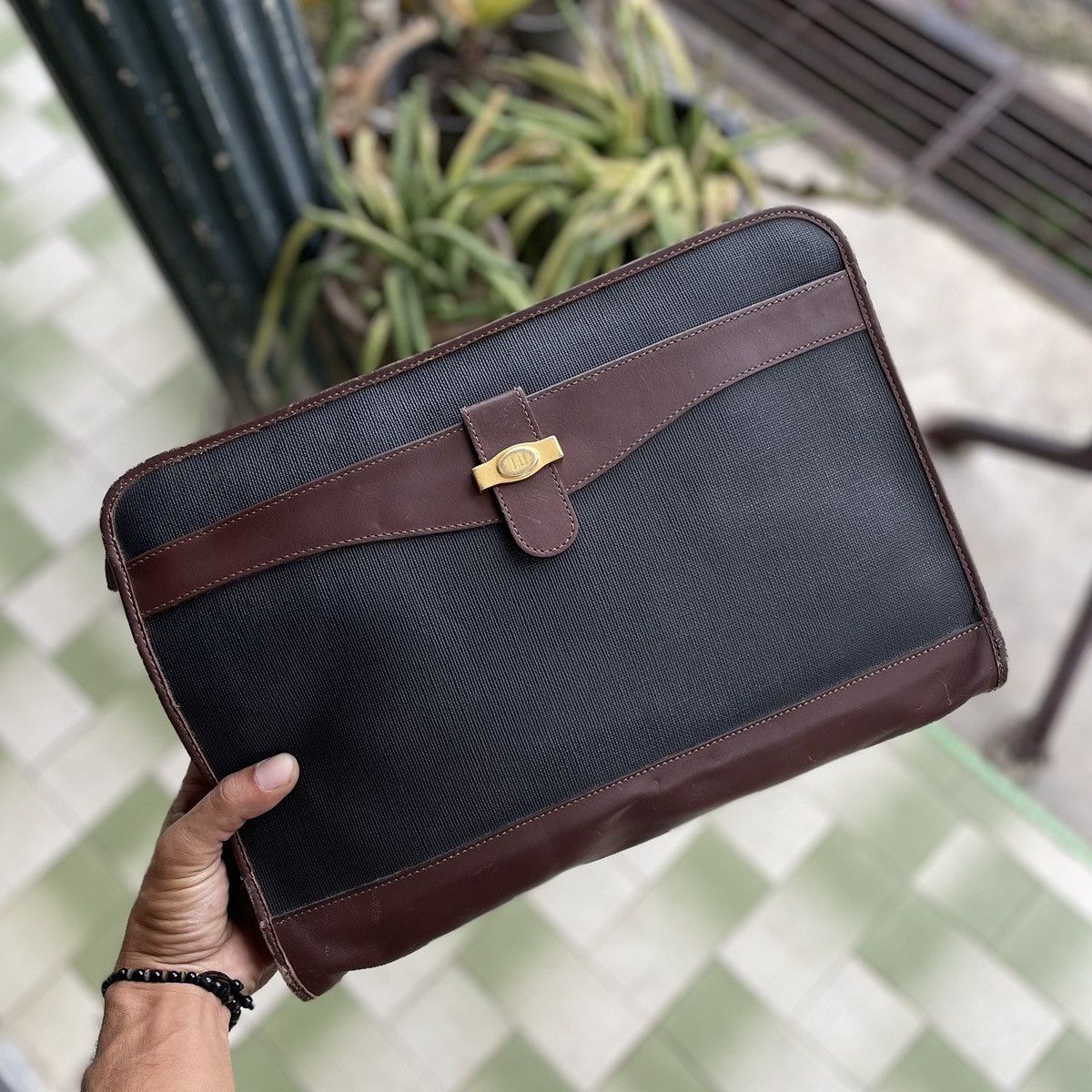 Alfred Dunhill Vintage Dunhill Men Clutch/Document Case A4 Size Size ONE SIZE - 1 Thumbnail