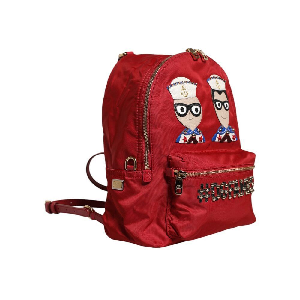 Dolce & Gabbana Dolce & Gabbana Red #DGFAMILY VULCANO Embellishment Backpack Size ONE SIZE - 3 Thumbnail