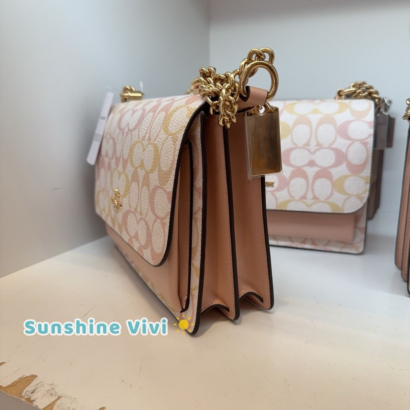 Coach NWT Coach Klare Crossbody Bag Canvas CDZ07 Chalk/Pink Size ONE SIZE - 6 Thumbnail