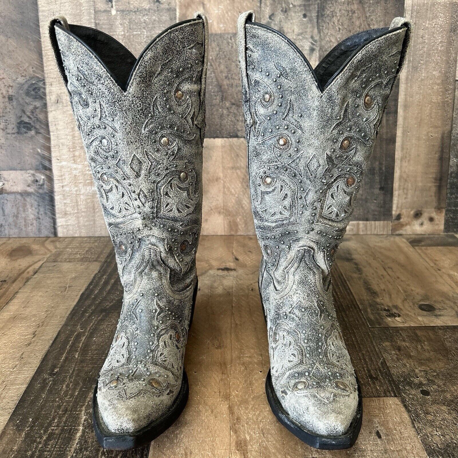 Lucchese Lucchese M5730 Snip Toe Studded Cowboy Boots Womens 6.5 B Size US 6.5 / IT 36.5 - 6 Thumbnail