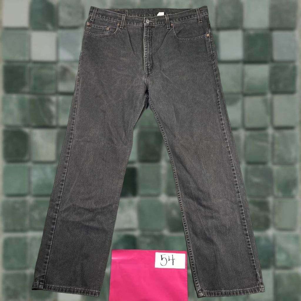 Levi's Levi's 505 Denim Jeans Regular Straight Fit Dark Grey 5 Pocket Mens 40x32 Size US 40 / EU 56 - 1 Thumbnail