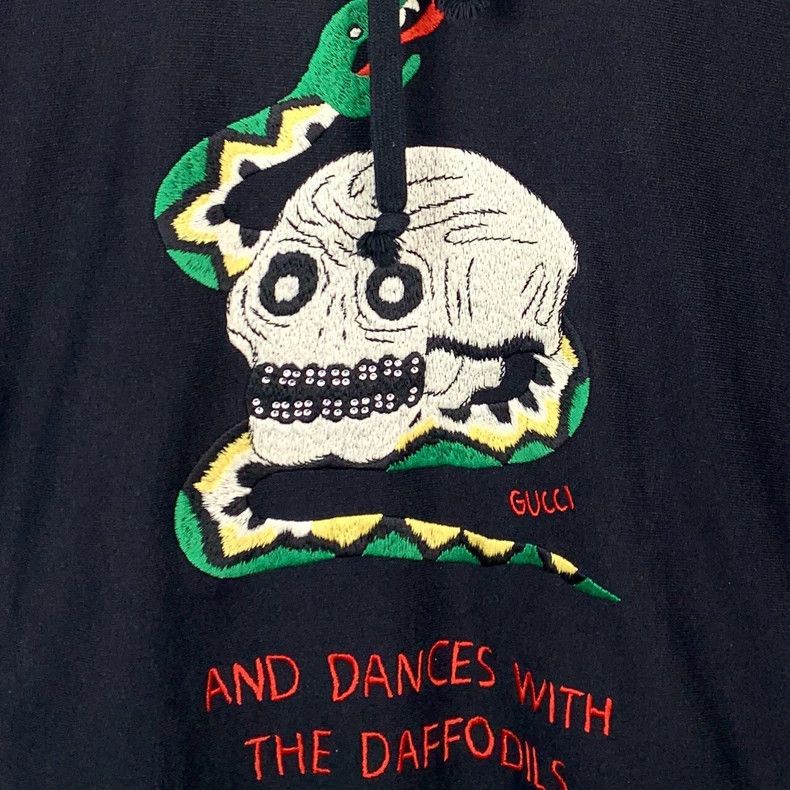 Gucci Gucci Skull and Snake Embroidery Hooded Black Cotton Long-s Size US M / EU 48-50 / 2 - 4 Thumbnail