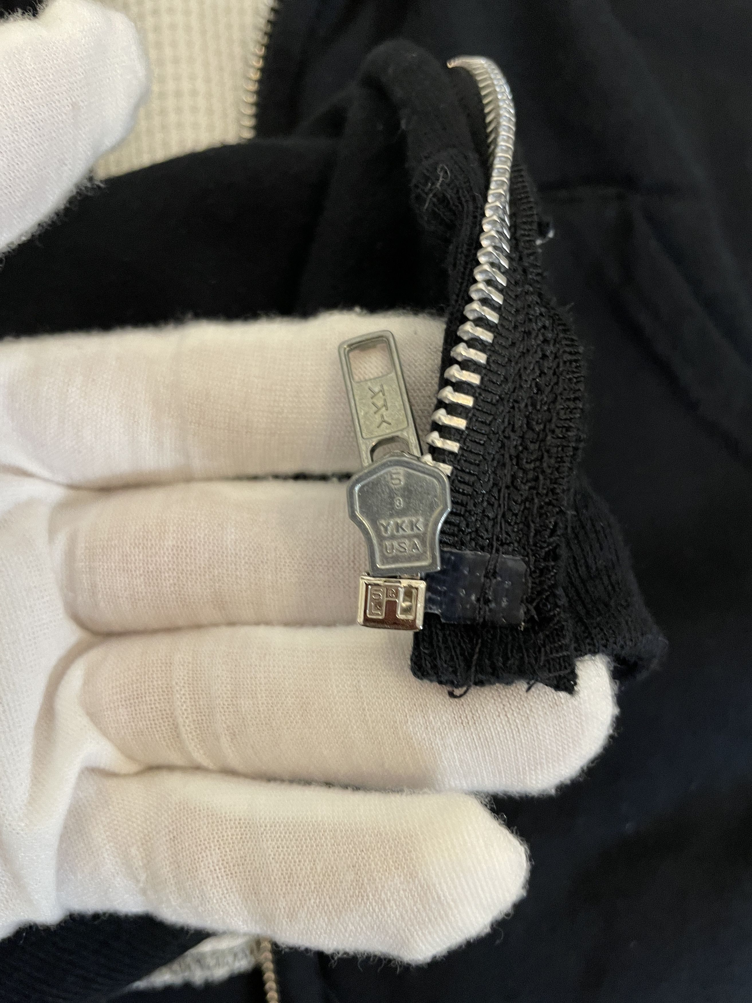 Other Vintage Basic Waffle Lined Black Zip Up Hoodie Size US L / EU 52-54 / 3 - 11 Thumbnail