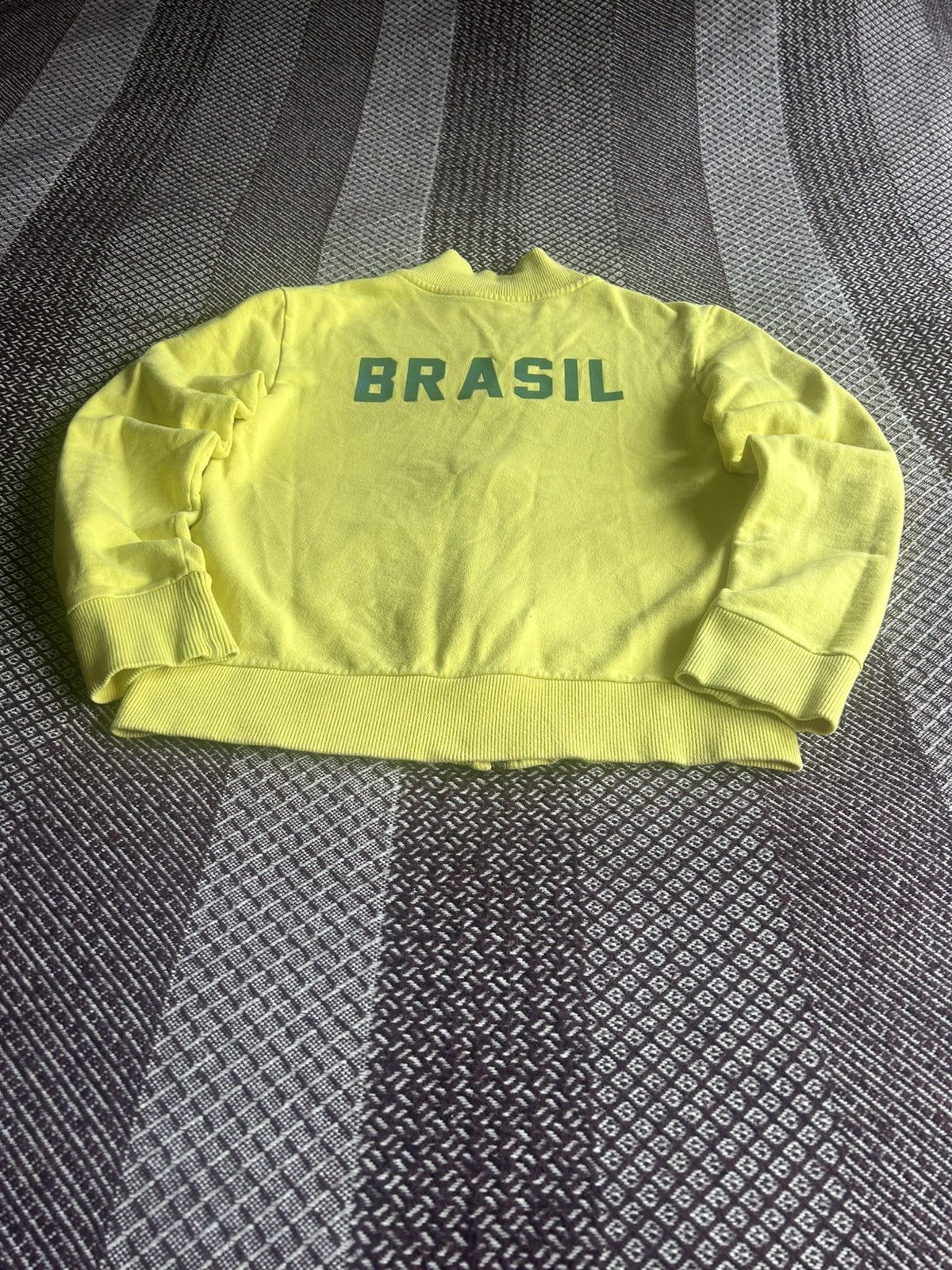 Japanese Brand × Vintage Vintage Y2K Brazil Zip Up Sweatshirt Soccer Style Size M Size M / US 6-8 / IT 42-44 - 4 Thumbnail