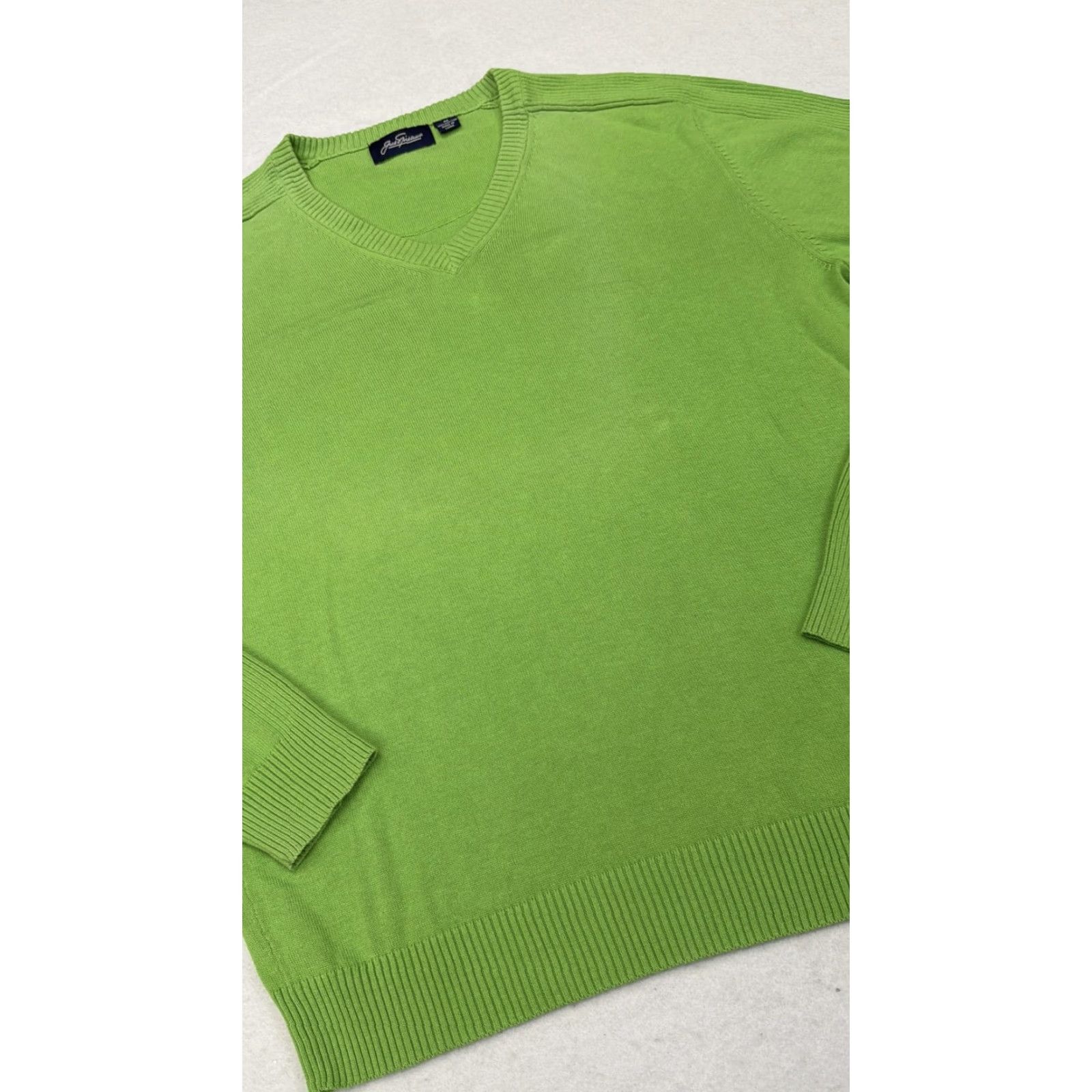 Vintage VINTAGE Jack Nicklaus Sweater Mens Medium Green Cotton V-Neck Pullover Knit Size US M / EU 48-50 / 2 - 2 Thumbnail
