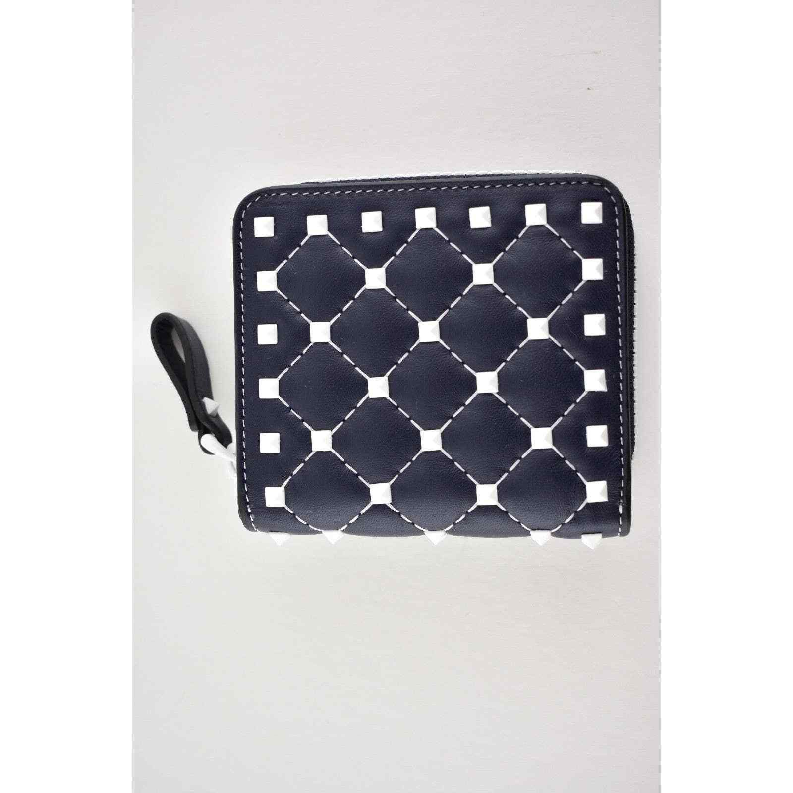 Valentino Valentino Spike Leather Small Zip French Compact Wallet Size ONE SIZE - 3 Thumbnail