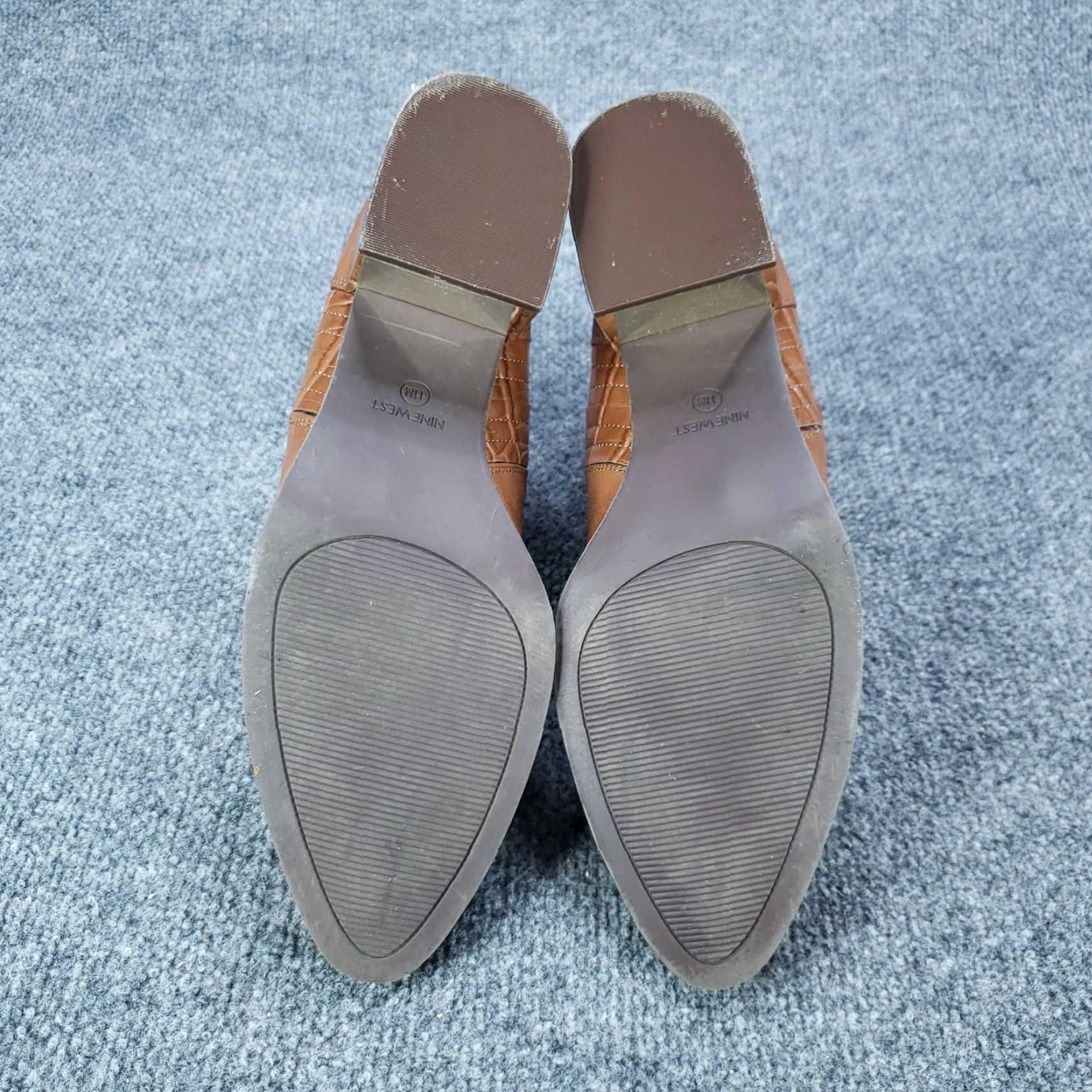 Nine West Nine West Westlyno Ankle Boots Womens 11M Brown Block Heel Booties Slip On Size US 11 / IT 41 - 7 Thumbnail