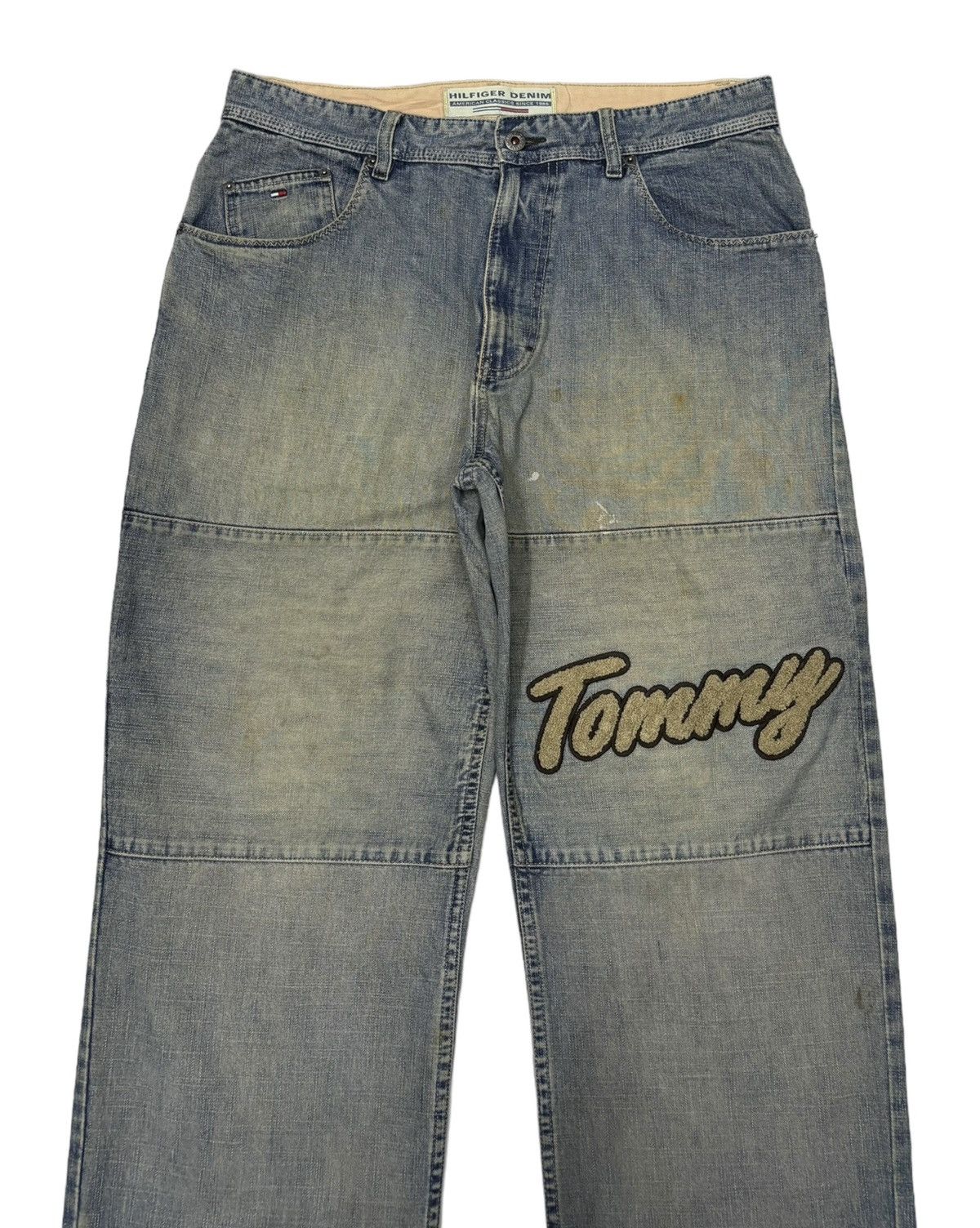 JNCO × Tommy Hilfiger 🔥TOMMY HILFIGER JNCO VIBES BAGGY JEANS DISTRESSED Size US 34 / EU 50 - 3 Thumbnail