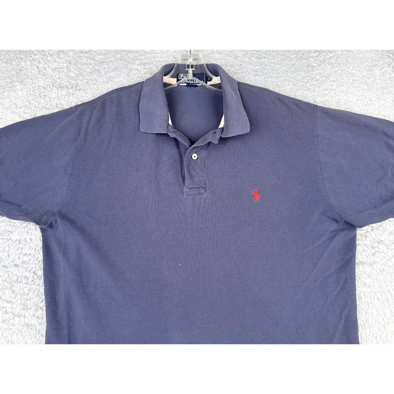 Ralph Lauren VINTAGE Ralph Lauren Polo Shirt Adult Large Blue Short Sleeve Cotton Casual Mens Size US L / EU 52-54 / 3 - 4 Thumbnail