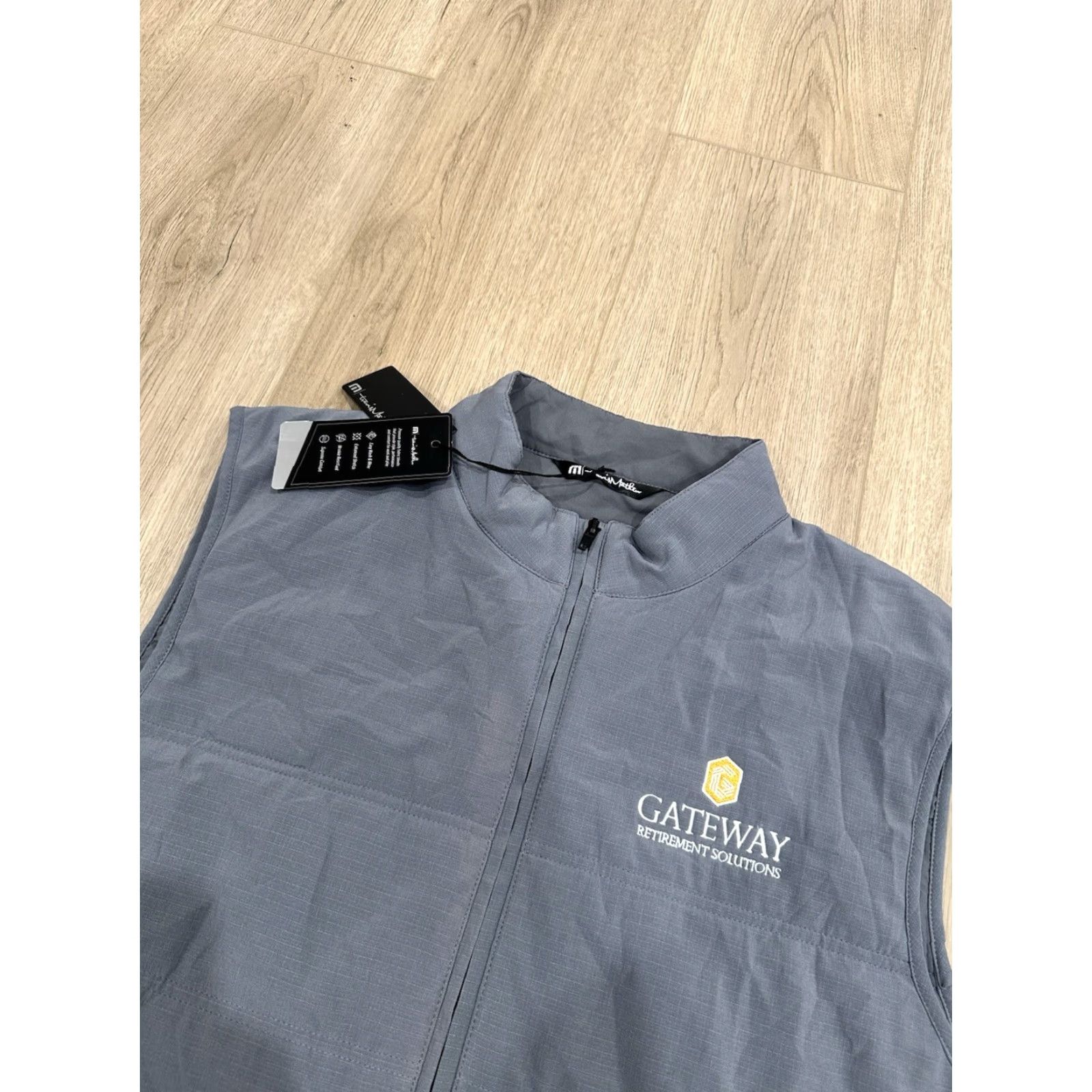 TravisMathew TravisMathew Vest XL Gray Cold Bay Quilted Full Zip Insulated Golf Mens Size US XL / EU 56 / 4 - 5 Thumbnail