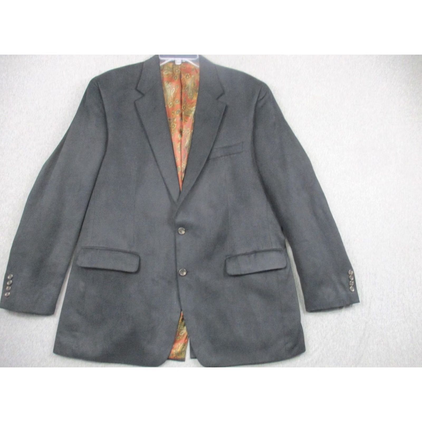 Ralph Lauren Lauren Ralph Lauren Blazer Jacket Sport Coat Mens 44L Black Polyester Two Button Size 44R - 2 Thumbnail