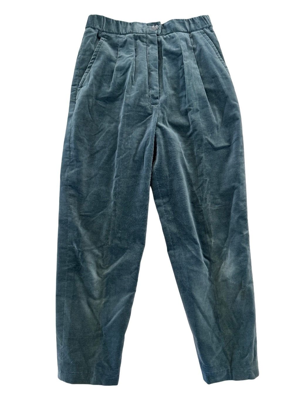 Other Vintage women’s 2 pc set coat pants sage green velvet plush Size M / US 6-8 / IT 42-44 - 7 Thumbnail