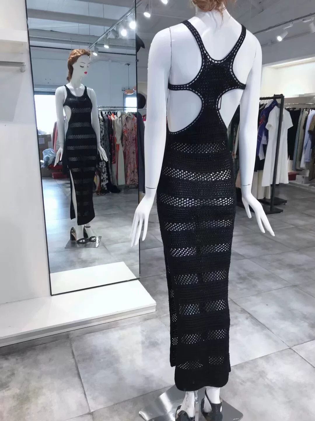Saint Laurent Paris Saint Laurent Black Crochet Dress Size S / US 4 / IT 40 - 1 Thumbnail