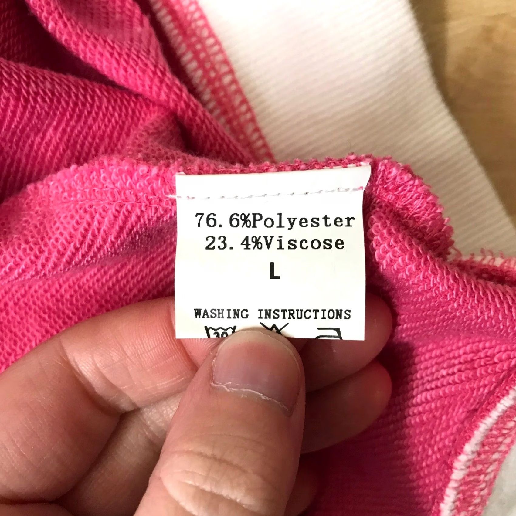 Pinko Oversized Sweatshirt Large Pink White Contrast Trim Layered Womens Size L / US 10 / IT 46 - 7 Thumbnail