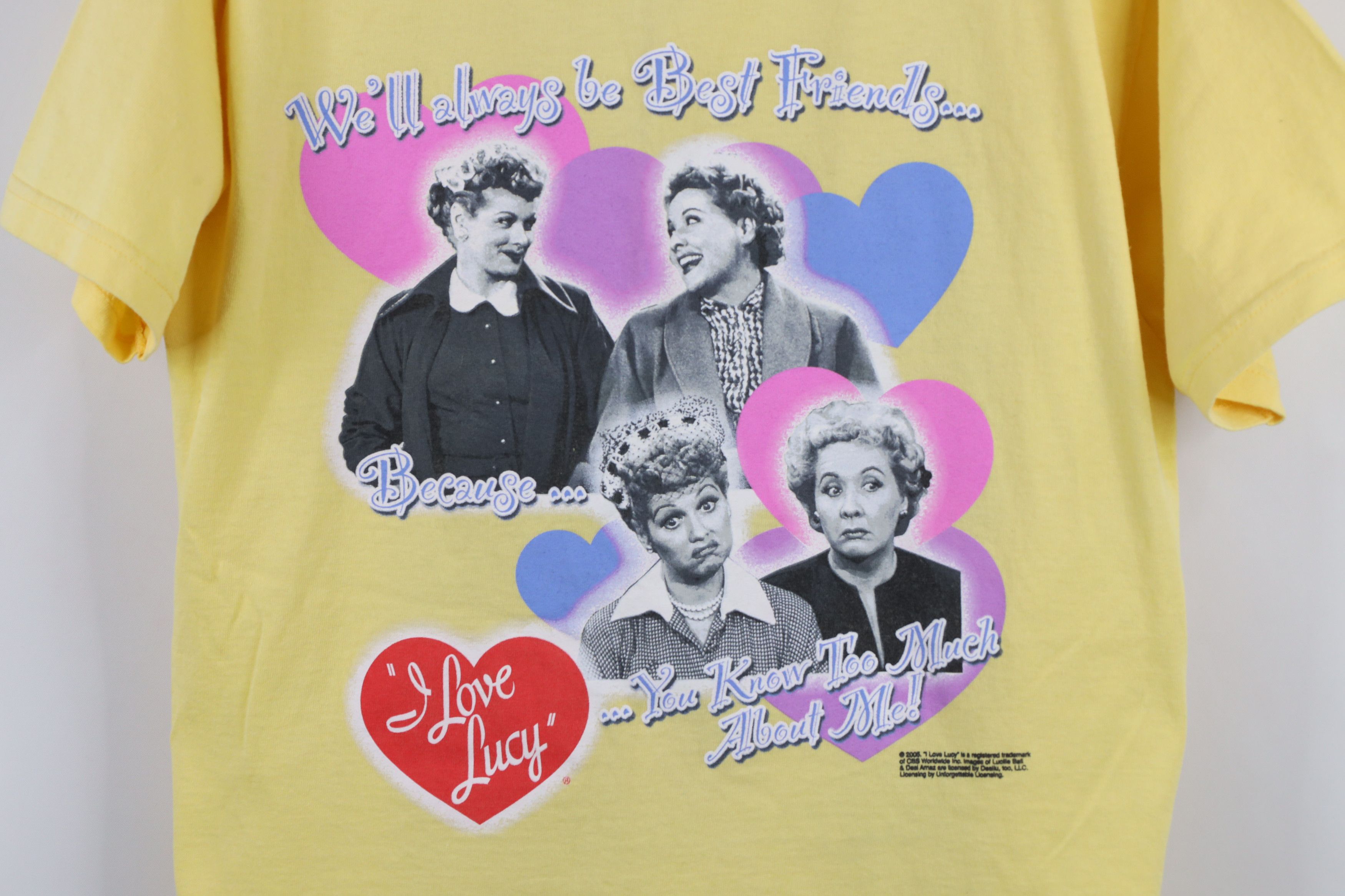 Vintage Vintage Y2K 2005 I Love Lucy We'll Be Best Friends T-Shirt Size US L / EU 52-54 / 3 - 4 Thumbnail