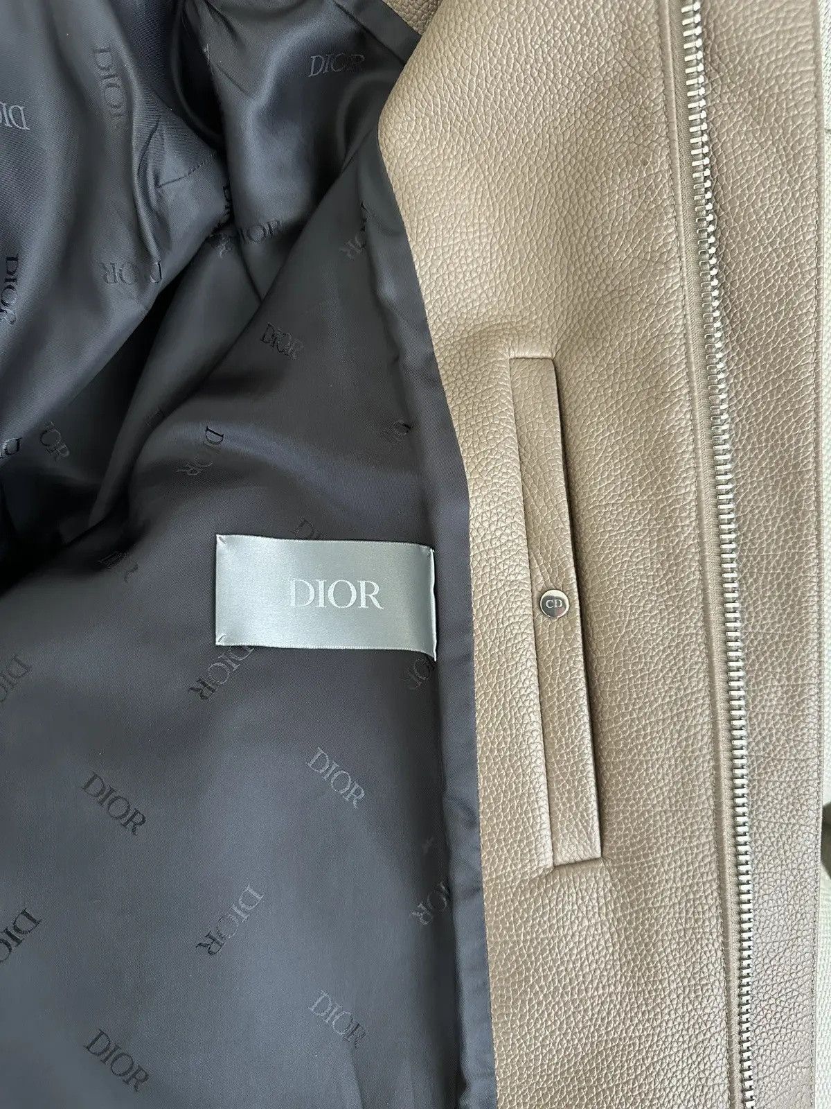 Dior Dior Bomber Leather Jacket Beaver Fur Collar Size US L / EU 52-54 / 3 - 15 Thumbnail