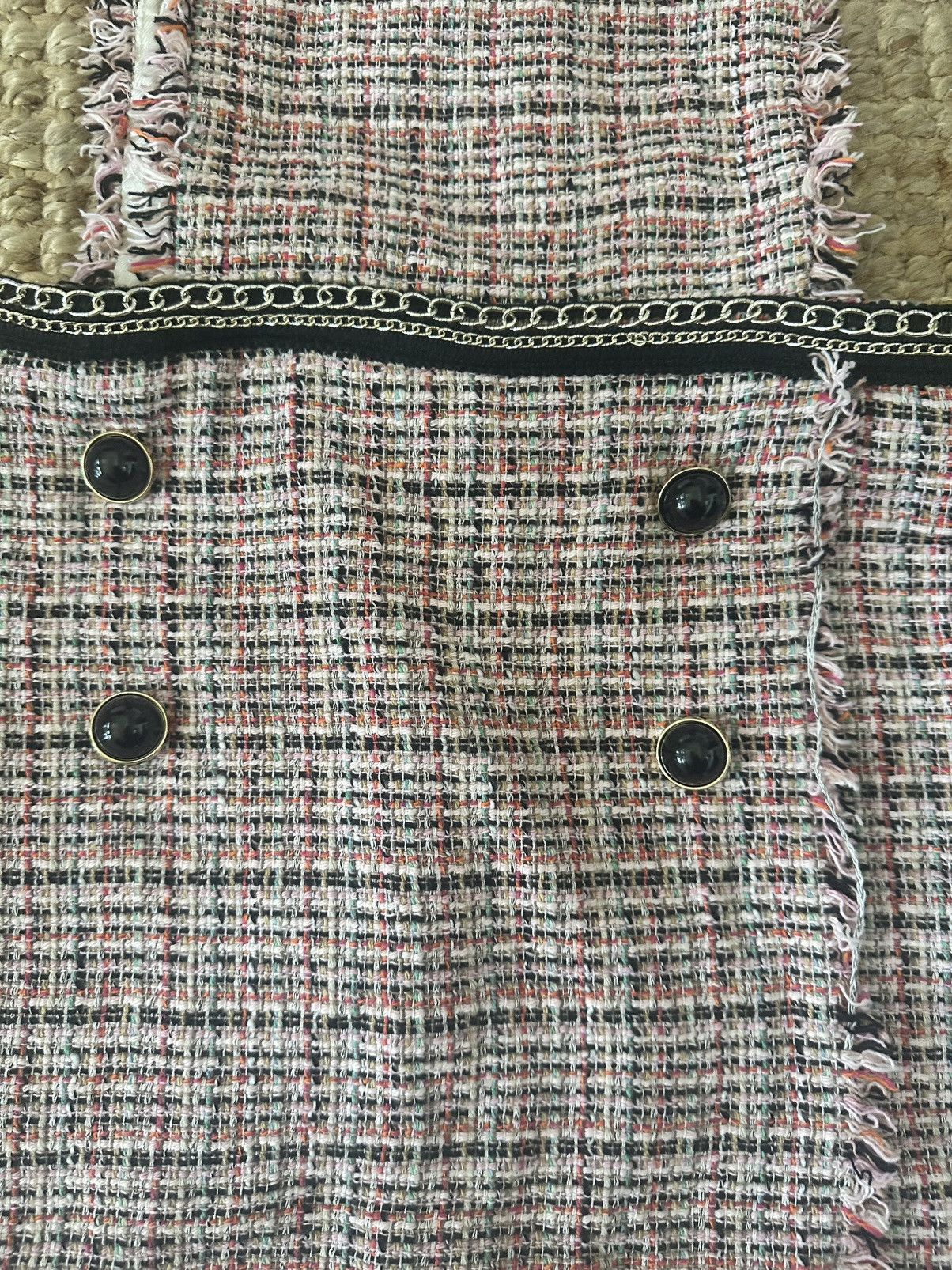 Zara ZARA TWEED ROMPER WITH CHAIN SIZE SMALL Size 27" / US 4 / IT 40 - 5 Thumbnail