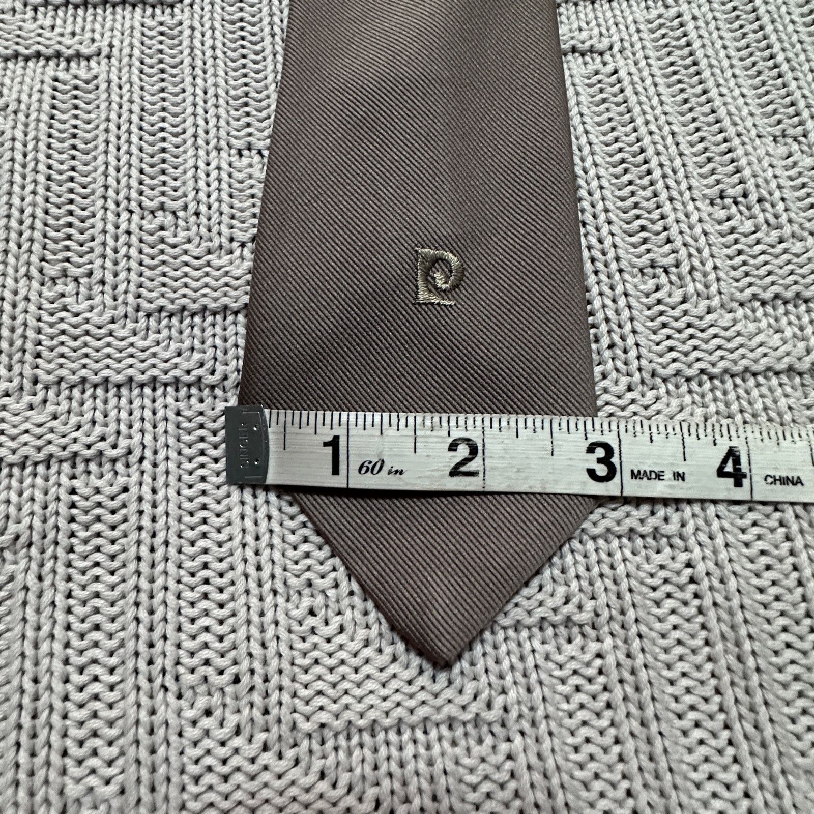 Pierre Cardin Vintage Pierre Cardin beige silk blend tie Size ONE SIZE - 6 Thumbnail