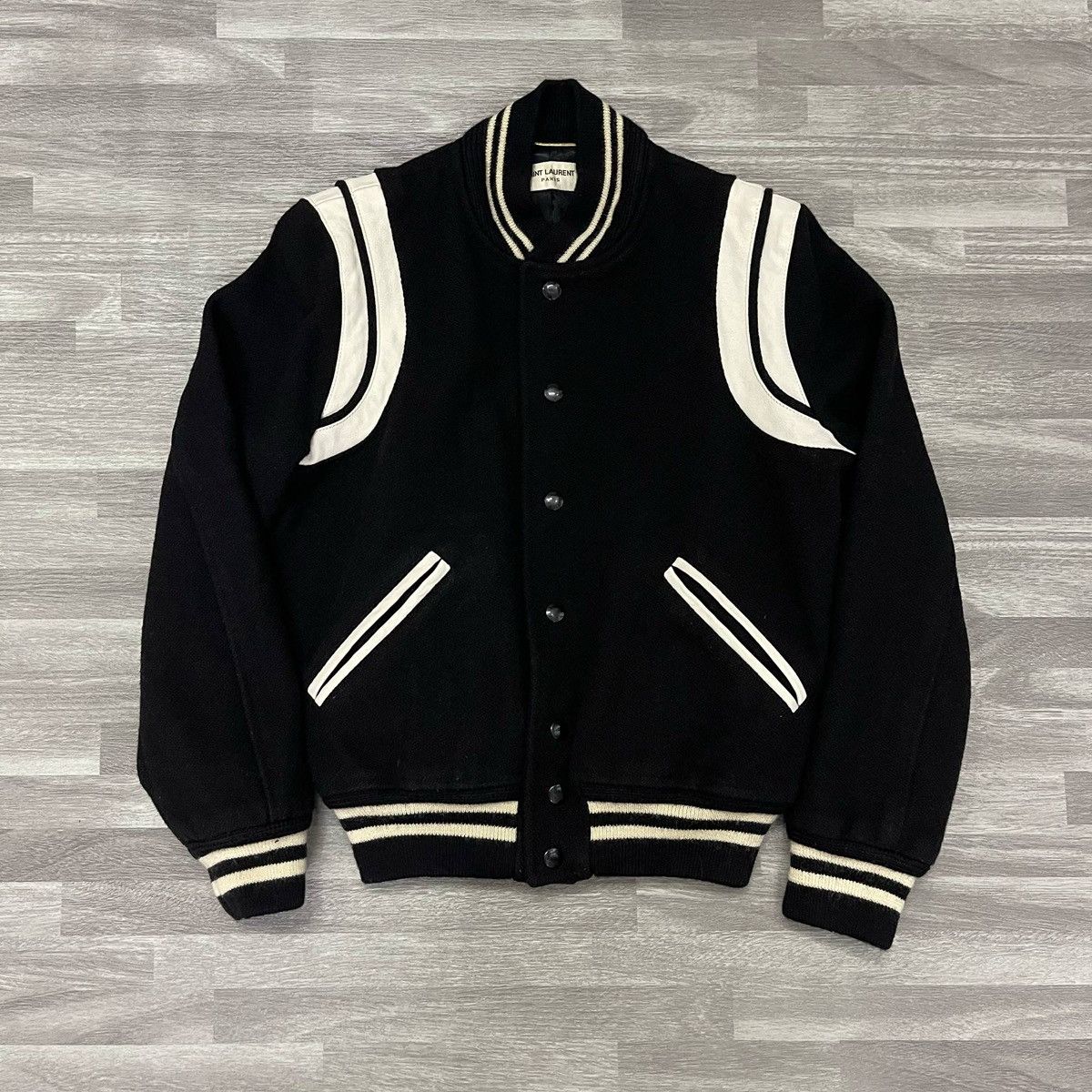 HEDI SLIMANE X SAINT LAURENT TEDDY JACKET IN F40